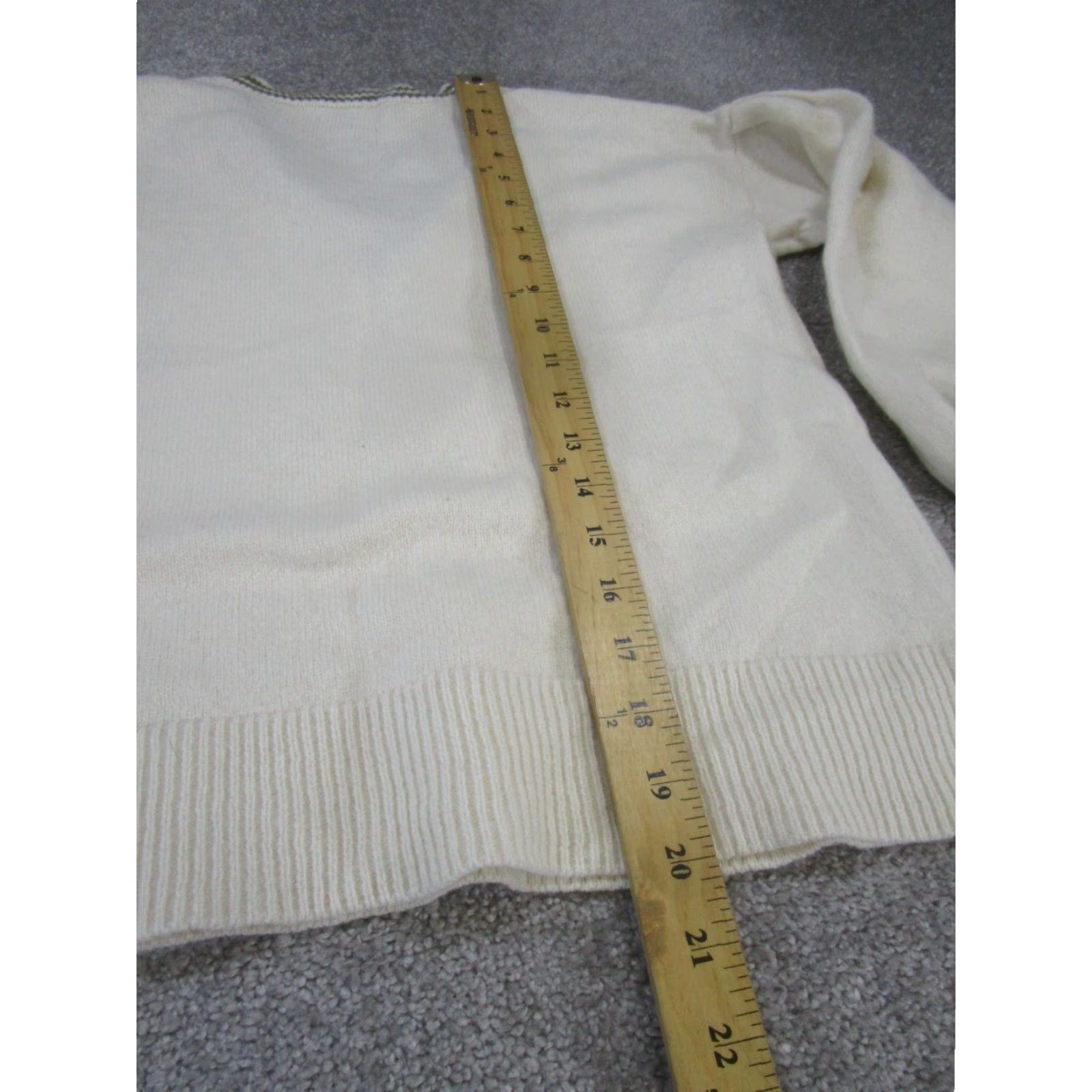 Madewell VINTAGE Madewell Sweater Womens 2XS Long Sleeve Knit V-Neck Pullover White Casual Clothing Size XXS / US 00 / IT 34 - 4 Thumbnail