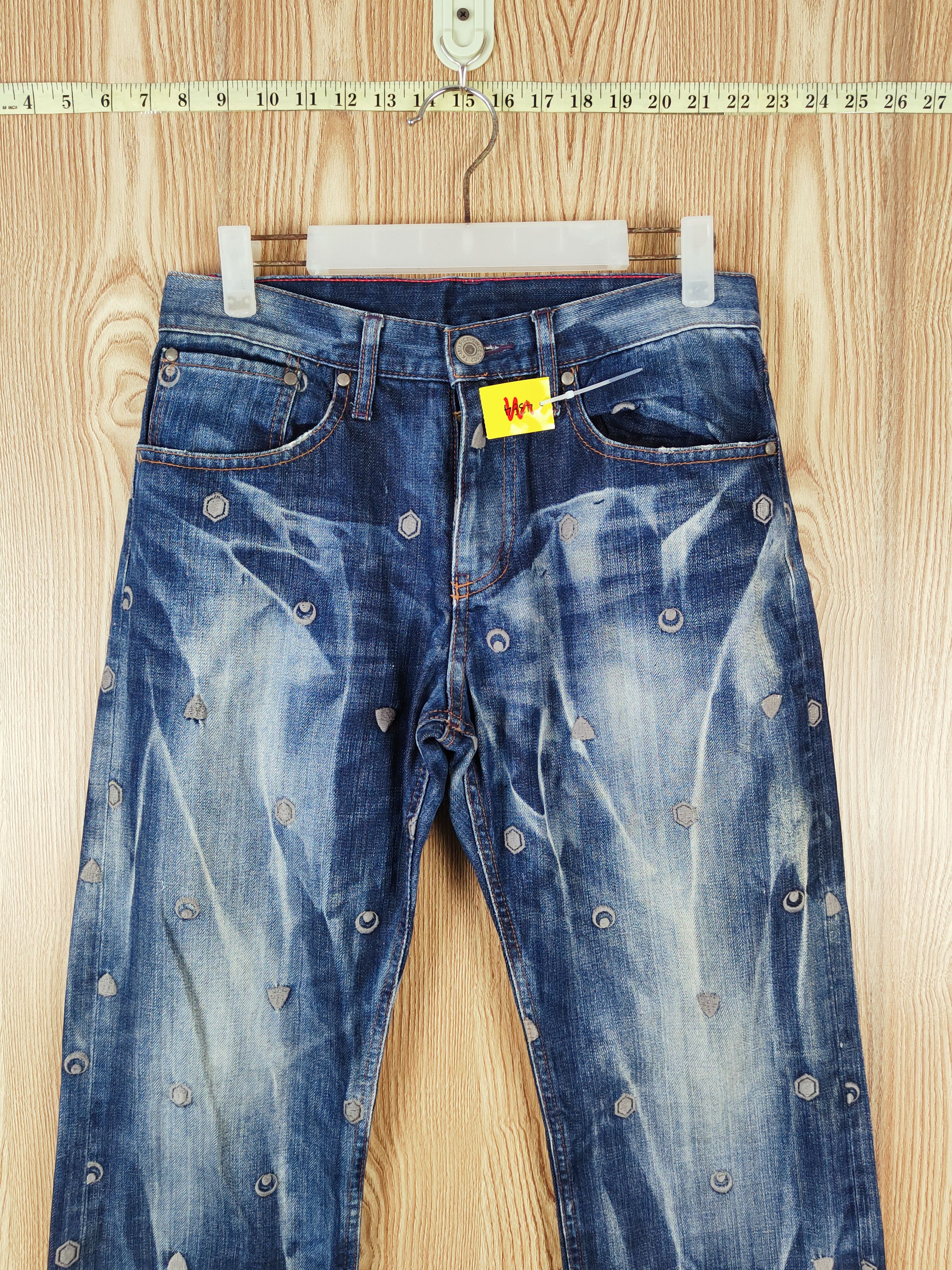 Takeo Kikuchi TK Mixpice Dark Blue Distressed Ripped Jeans #W343 Size US 30 / EU 46 - 2 Thumbnail