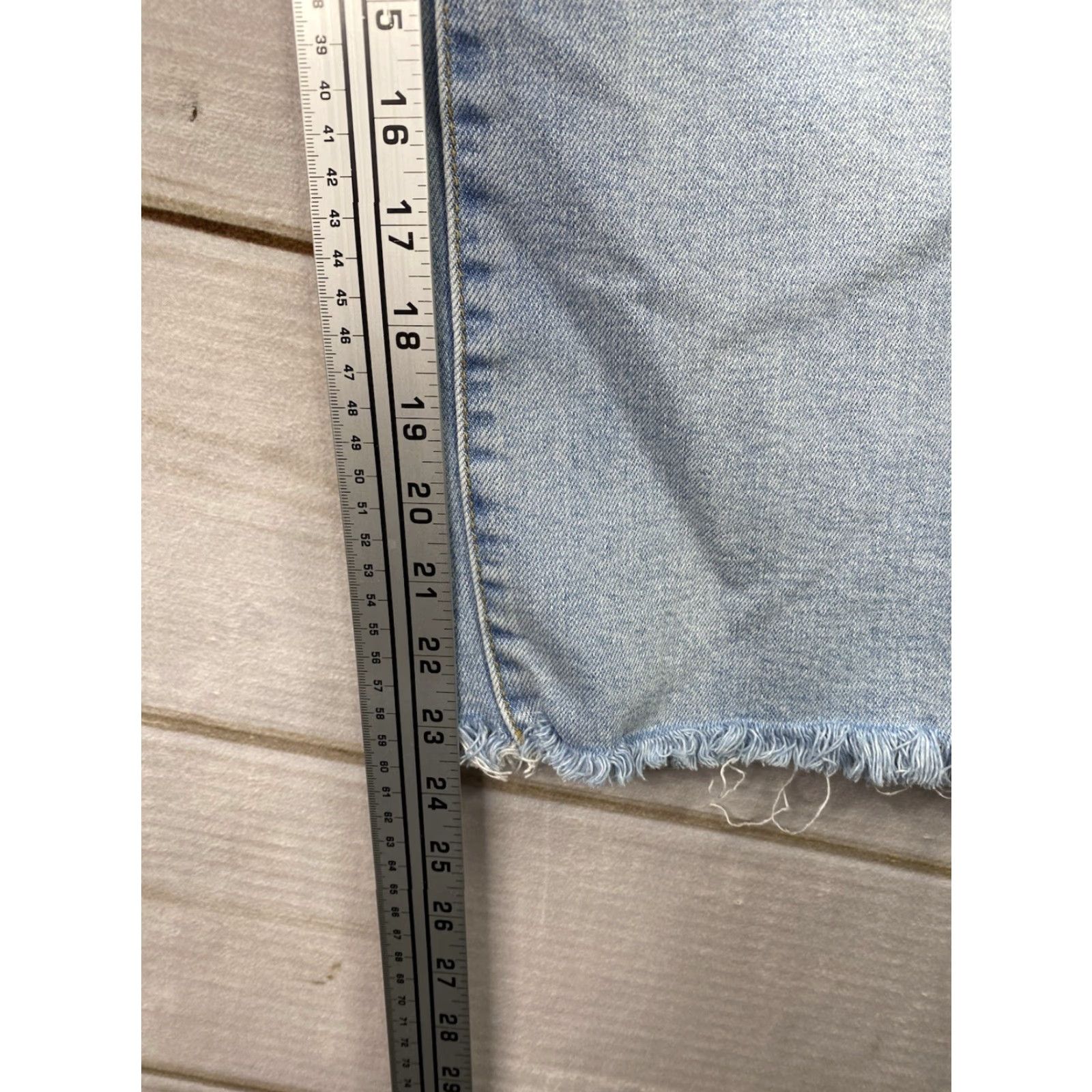 Vintage OAT New York Jeans Womens 29 Light Wash Wide-Leg Crop High Rise 90s Bohemian City Blue Denim Stretch Size 29" - 7 Thumbnail