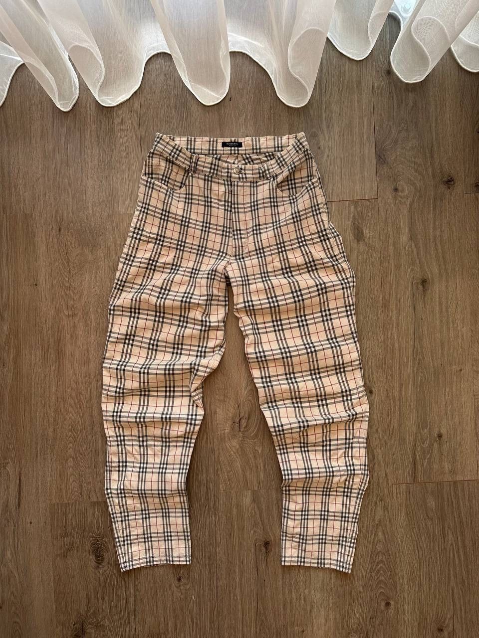 Vintage Burberry Beige Nova Check Pants