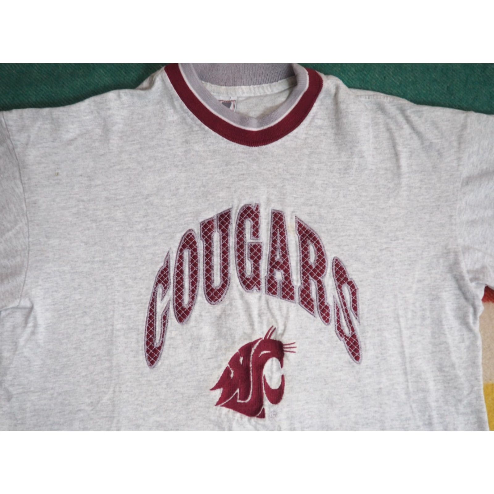 Vintage VTG 90s Legends WSU Washington State Cougars Sewn USA Gray Tee Shirt L Unisex Shirt 1990s Graphic Cotton USA Gray Size US L / EU 52-54 / 3 - 2 Thumbnail