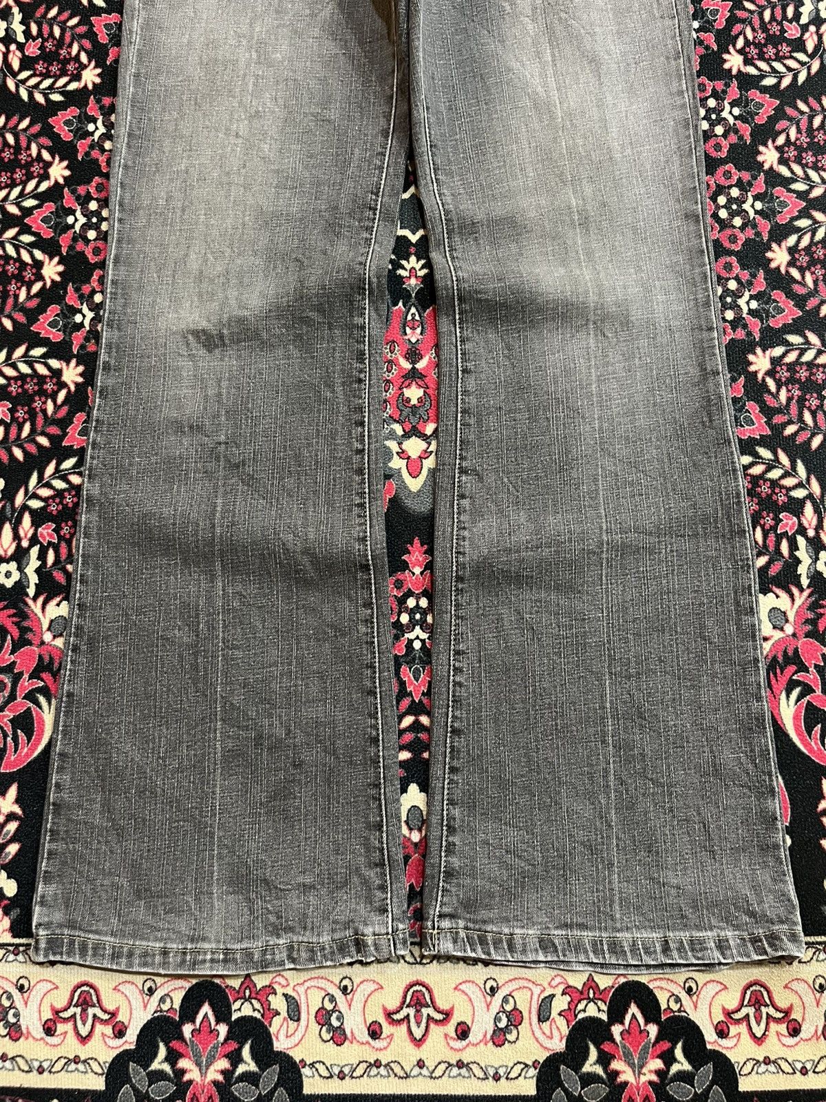 If Six Was Nine Japanese Brand Grey Washed Fatigue Style Flare Jeans Size US 30 / EU 46 - 7 Thumbnail
