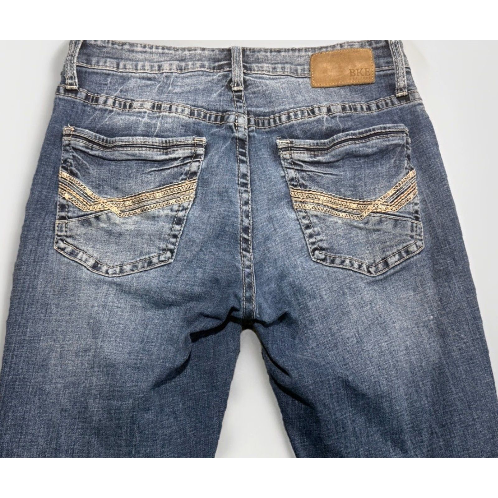 BKE BKE Jake Jeans 32x32 Blue Straight Stretch Denim Mens Size US 32 / EU 48 - 5 Thumbnail