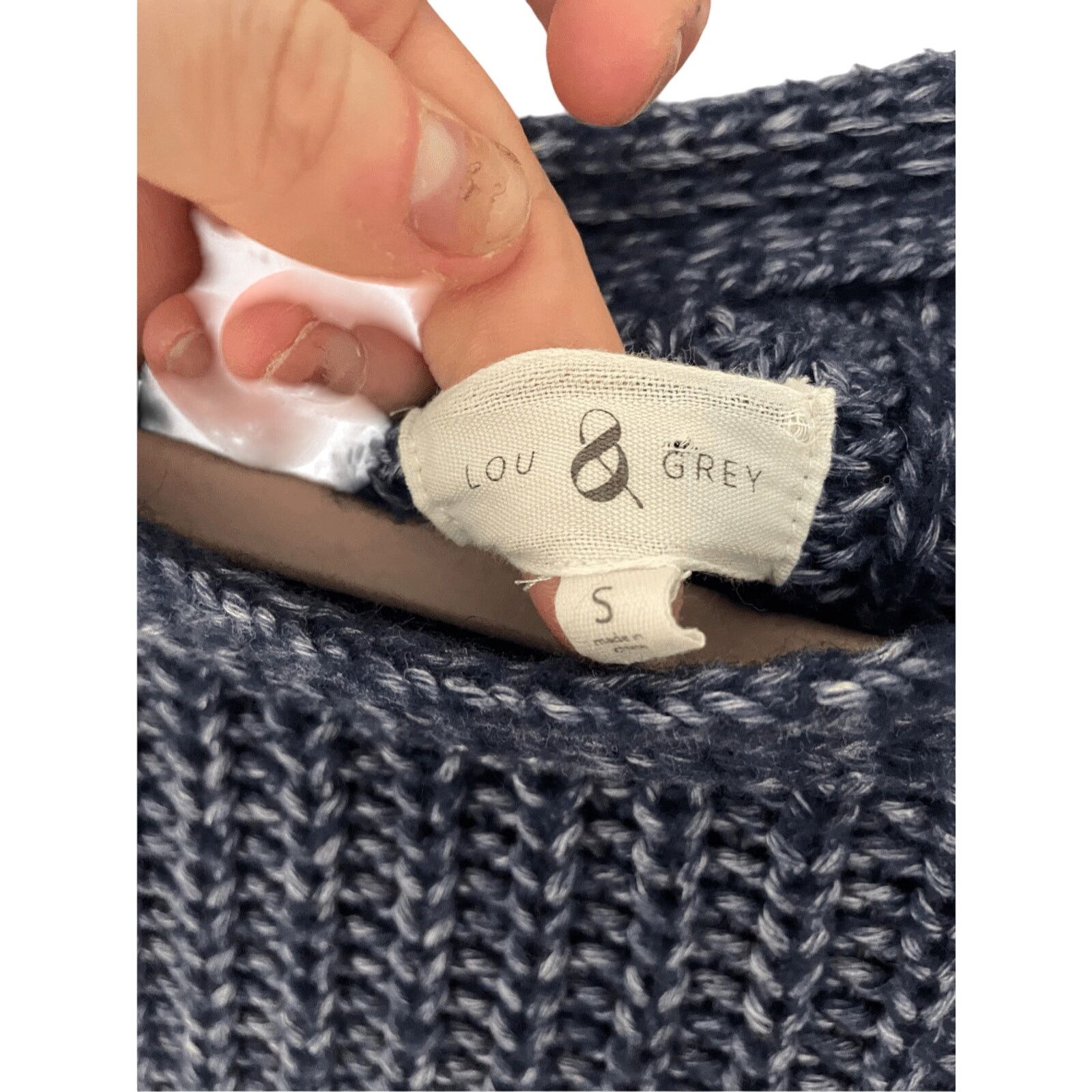 Lou & Grey Women S Blue Long Sleeve Oversized Knit Pullover