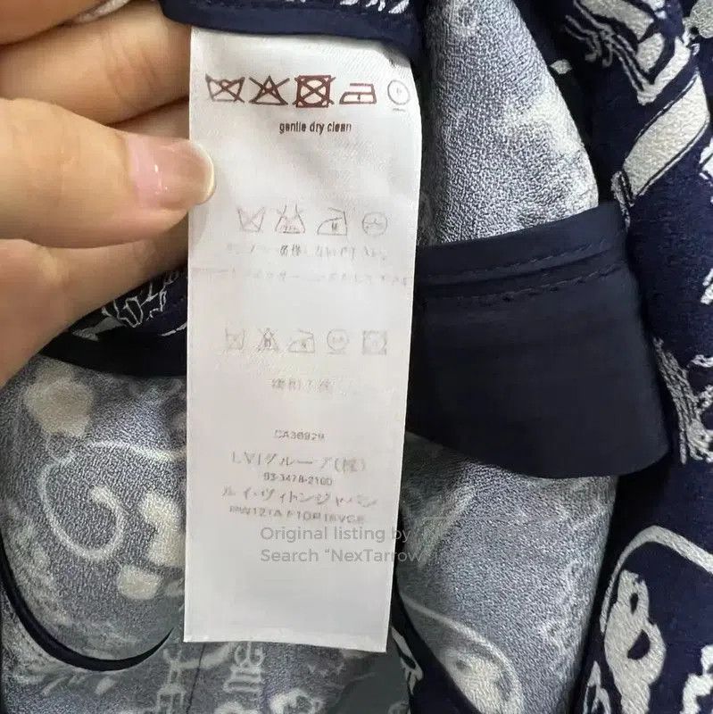 Louis Vuitton Louis Vuitton Summer Navy Cotton Dress . Size XXS / US 00 / IT 34 - 3 Thumbnail