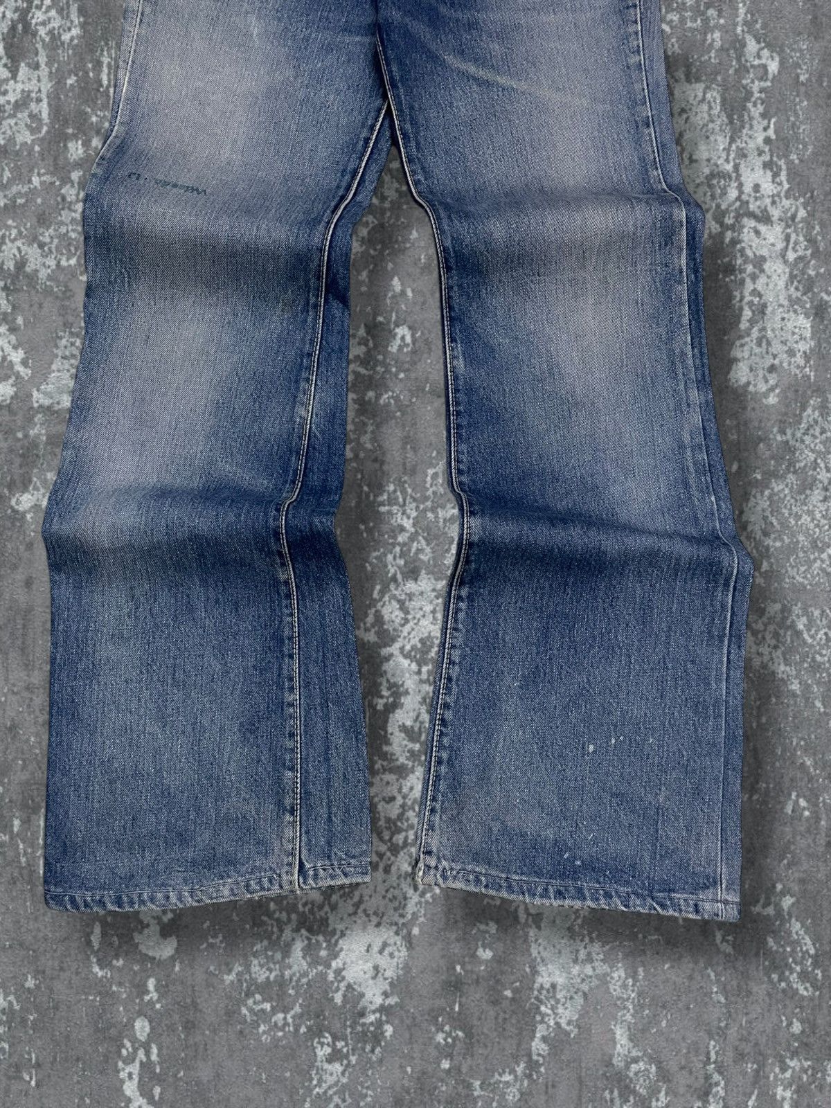 Big John Vintage Designer Big John Talon Zip Flared Distressed Denim Size US 28 / EU 44 - 3 Thumbnail