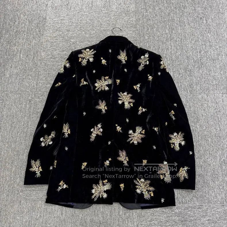 Gucci Gucci Embroidered Velvet Blazer Jacket. Size US L / EU 52-54 / 3 - 2 Thumbnail