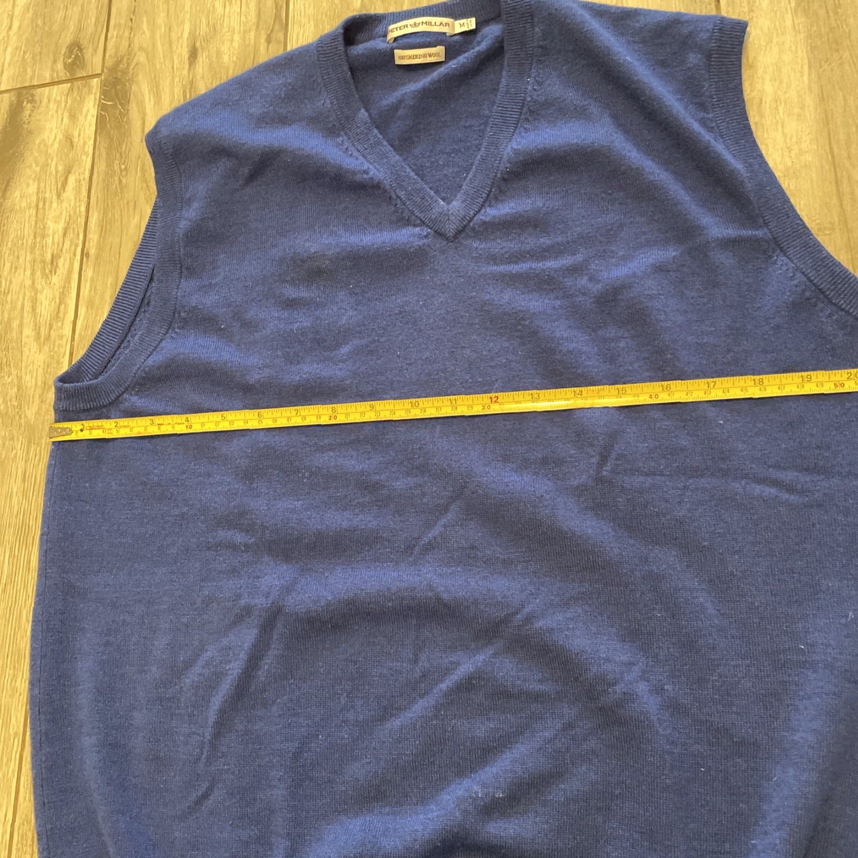 Peter Millar Peter Millar Sweater Vest Royal Blue V-Neck 100% Merino Wool Size M Golf Men Size US M / EU 48-50 / 2 - 5 Thumbnail