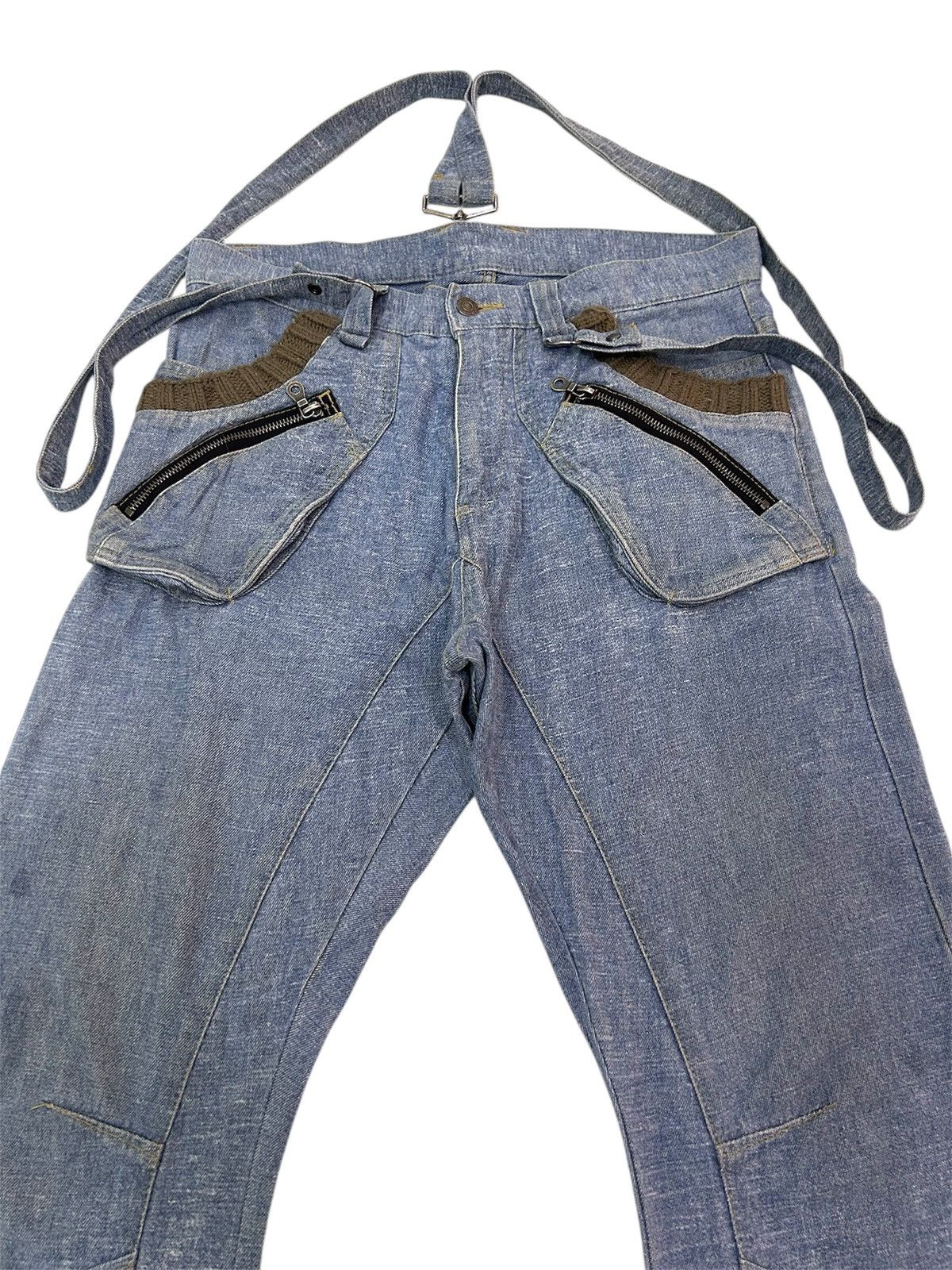 Japanese Brand × PPFM × Vintage Vintage PPFM Japanese Denim Twisted-Leg Utility Jeans Size US 34 / EU 50 - 5 Thumbnail