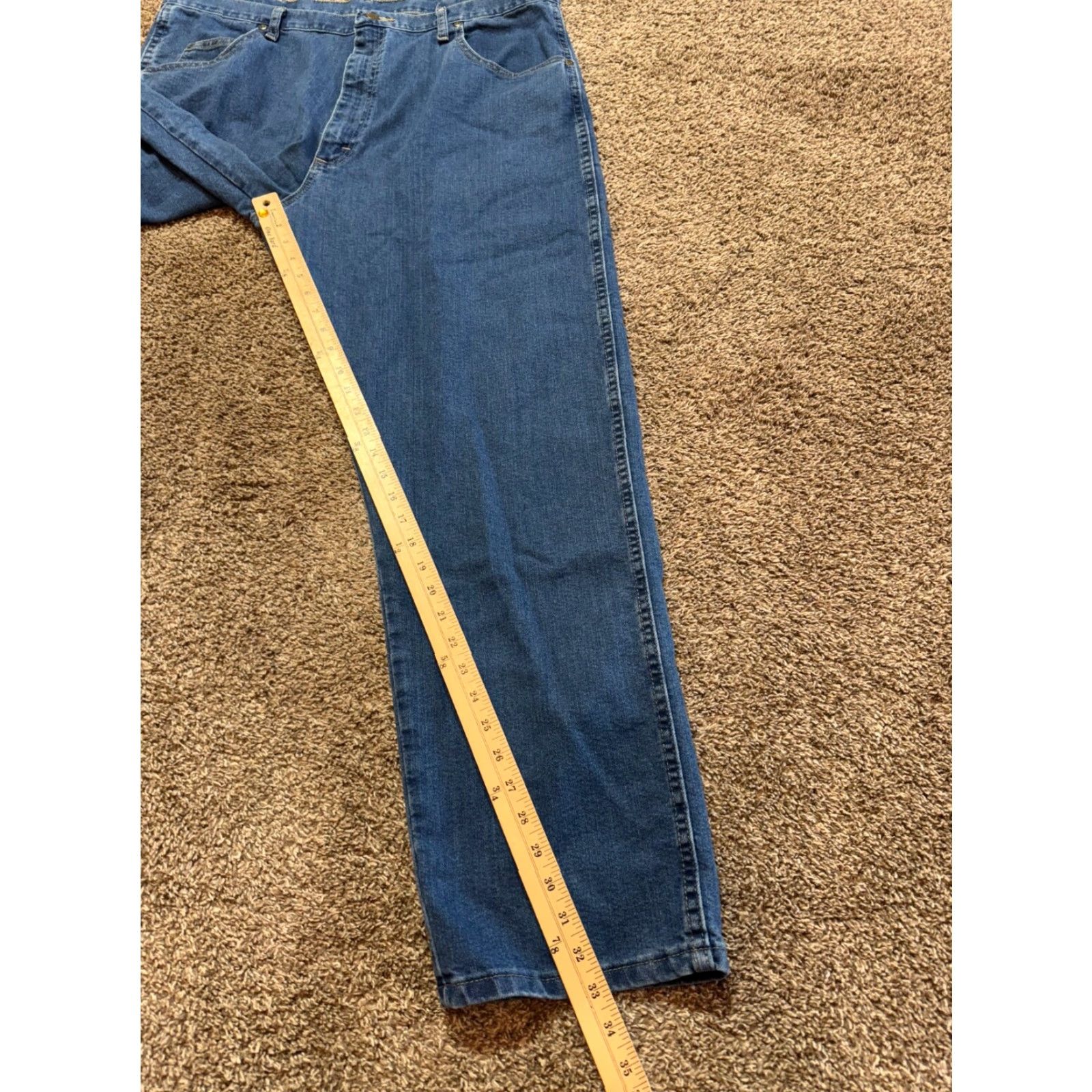 Wrangler Wrangler Rugged Wear Jeans Bootcut Men 42 Blue Denim 42X32 Cotton Blend 5-Pocket Stretch Relaxed M Size US 42 / EU 58 - 7 Thumbnail