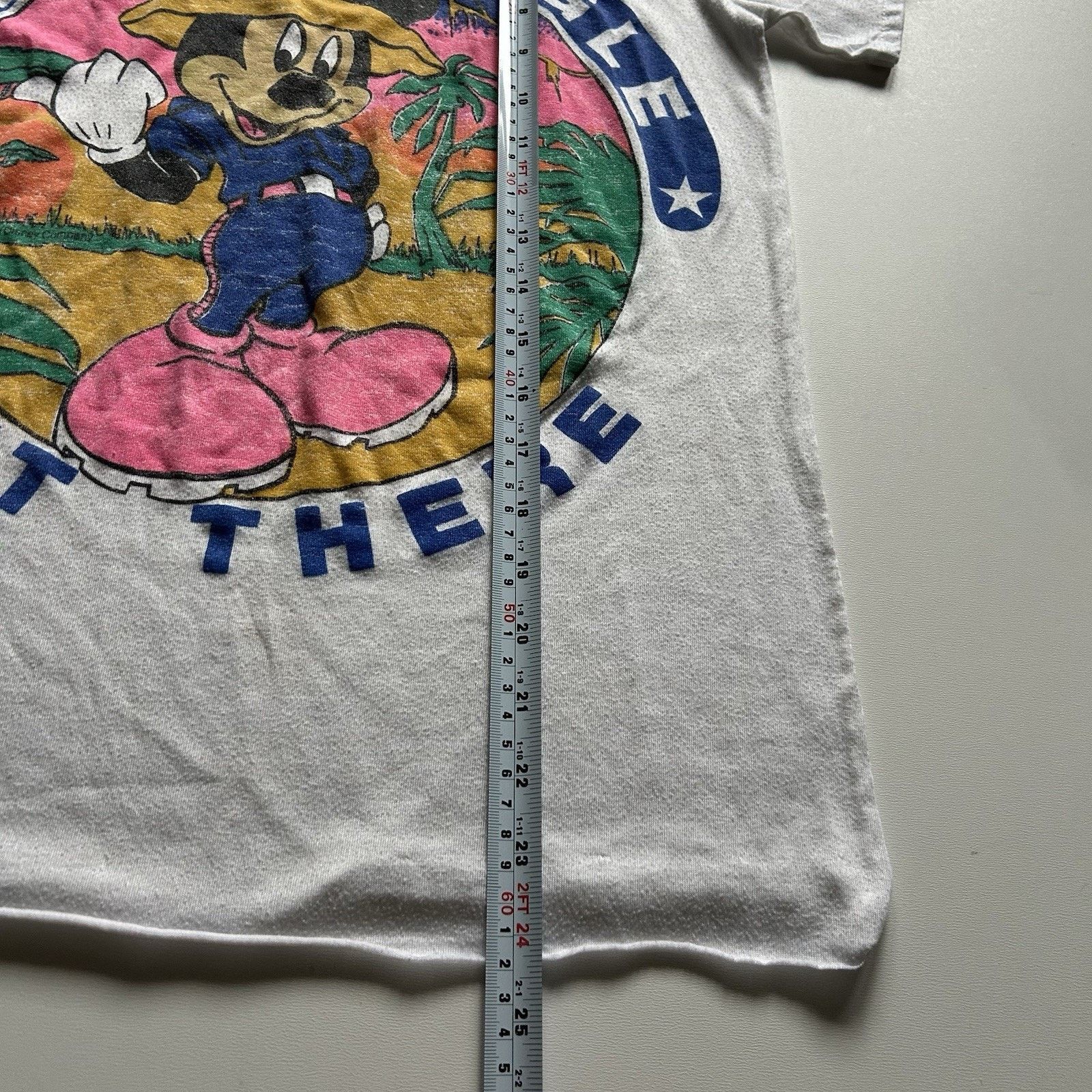 Disney Vintage Mickey Mouse T Shirt XS 80s Disney Jungle Art Rare Size US XS / EU 42 / 0 - 6 Thumbnail