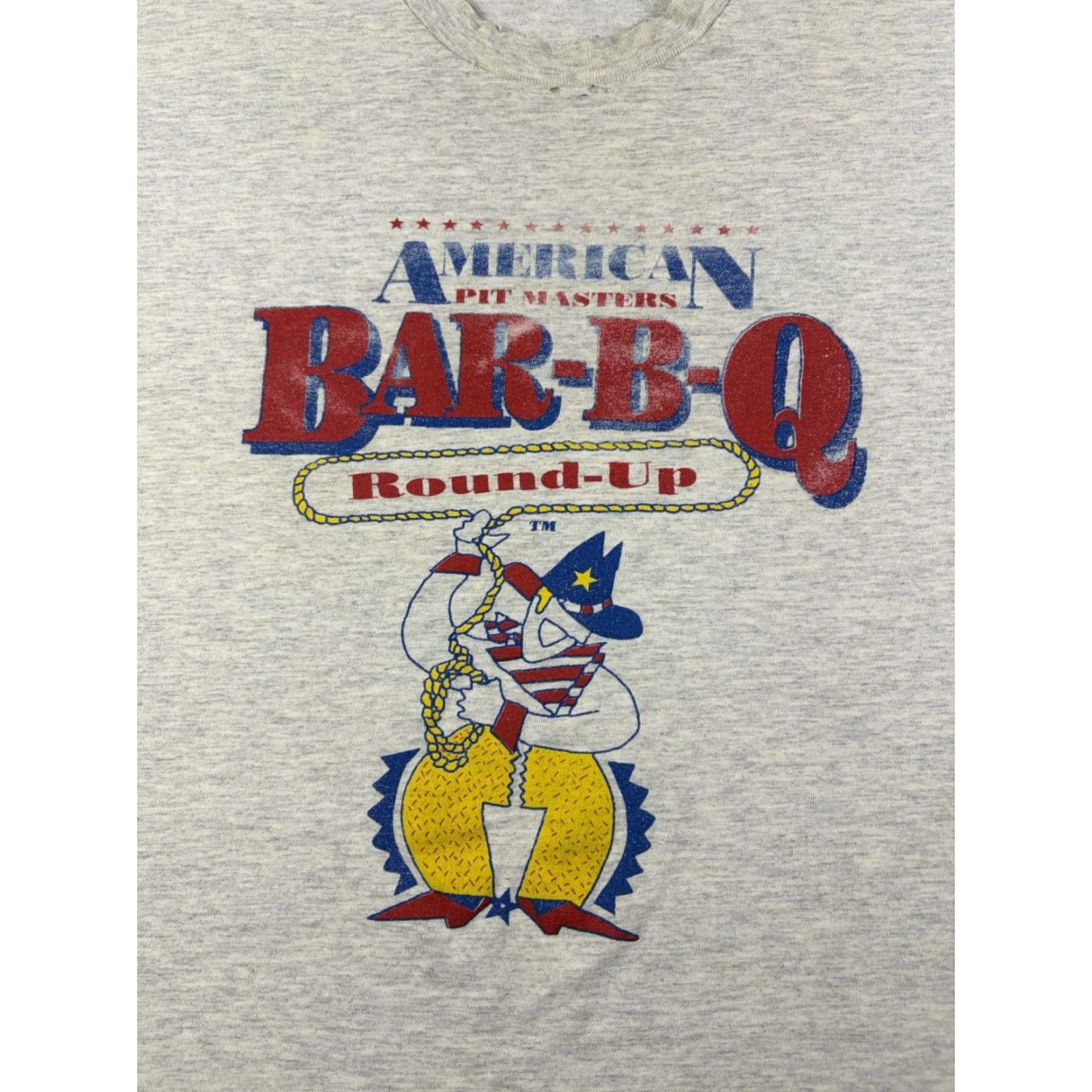 Vintage VINTAGE American Pit Master BBQ Shirt Size L Men Gray Boston Tour 1993 USA T-Shirt Graphic Print Short Sleeve Round Neck Cotton Size US L / EU 52-54 / 3 - 2 Thumbnail
