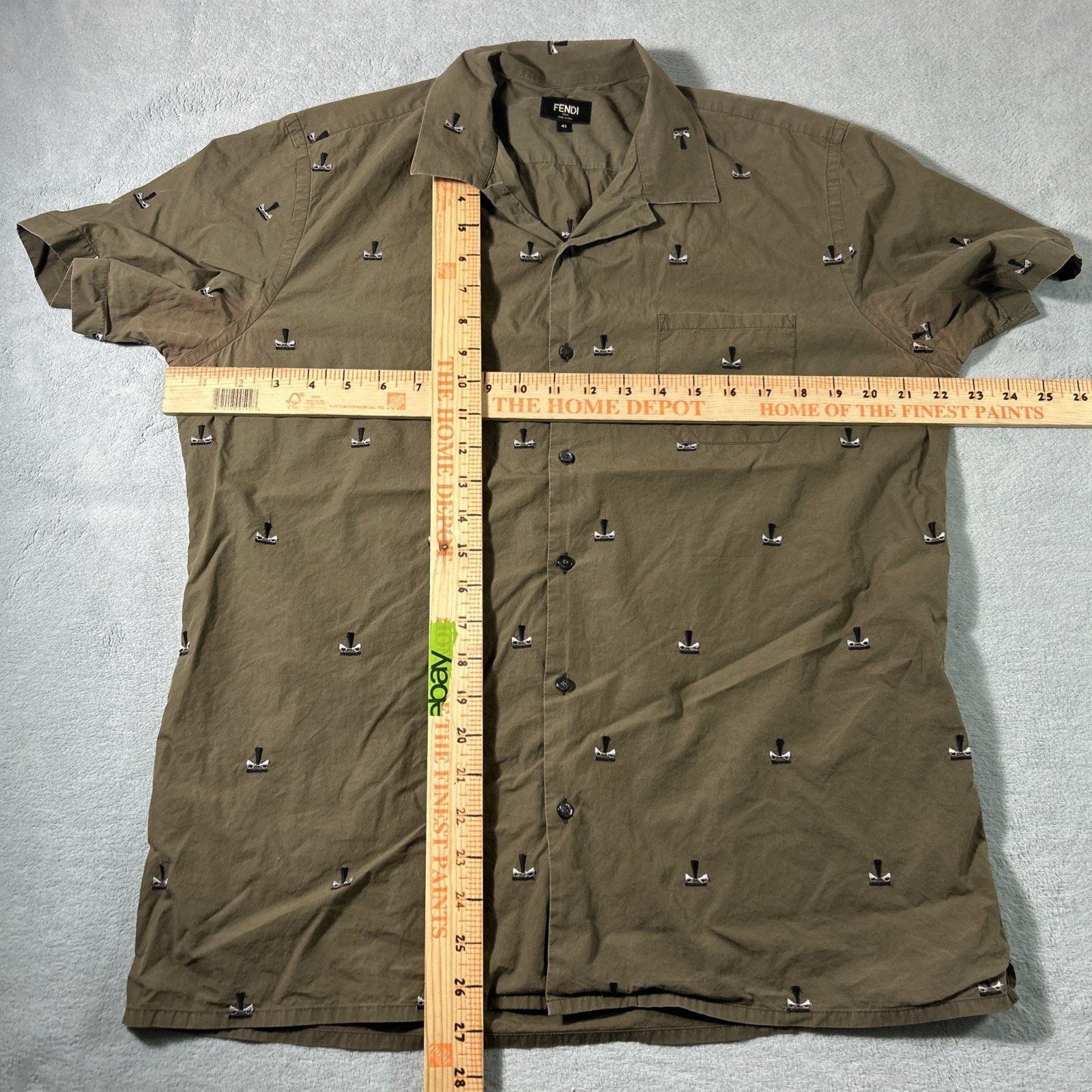 Fendi Fendi Embroidery Button Up Dress Shirt Womens Large 41 Italy Size L / US 10 / IT 46 - 13 Thumbnail