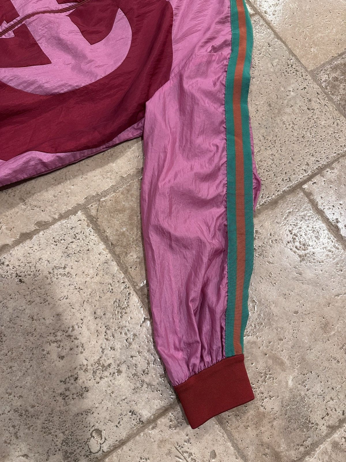 Gucci Gucci GG Logo Pink Zip Up Windbreaker Technical 2018 Jacket Size US M / EU 48-50 / 2 - 5 Thumbnail