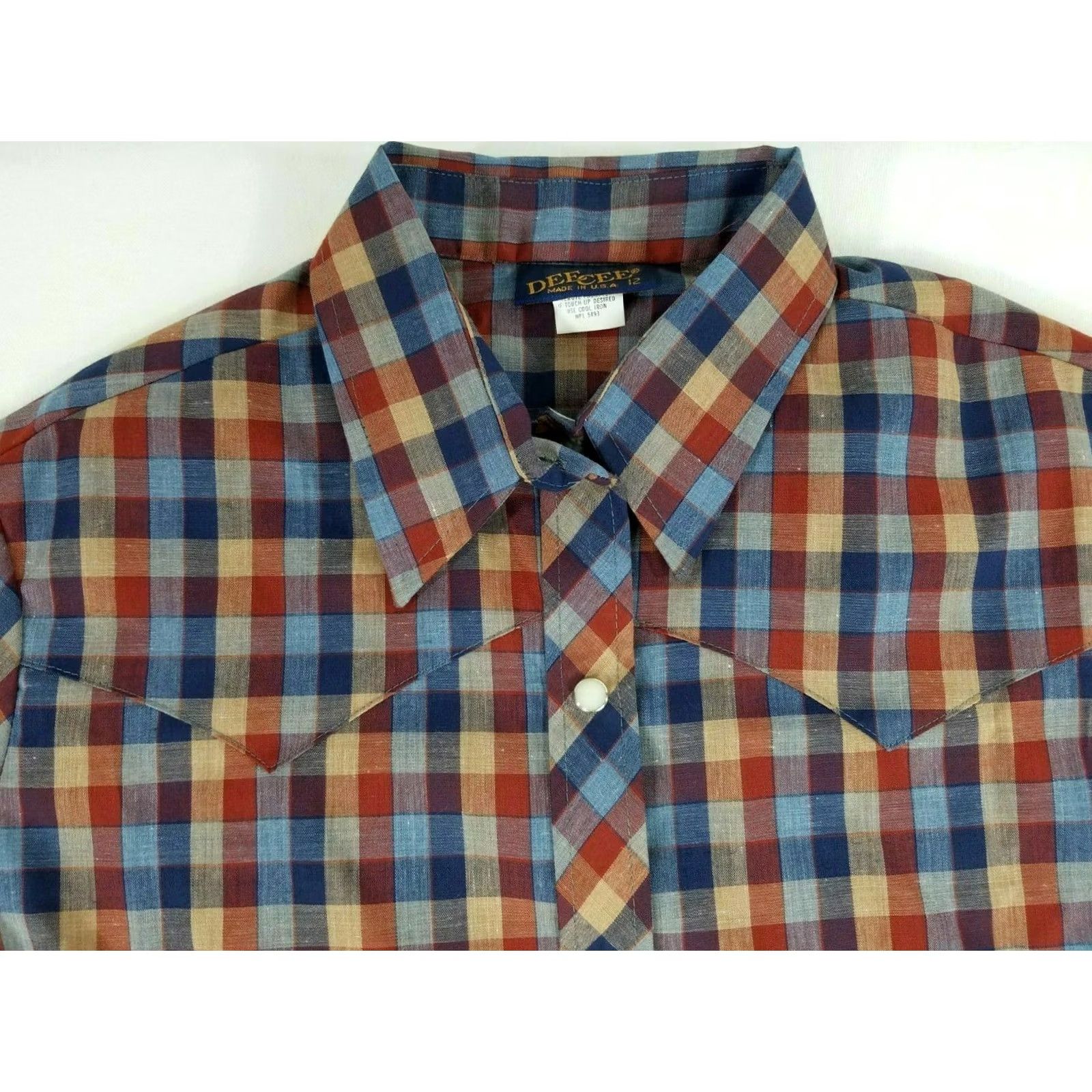 Vintage Vintage Lady DeeCee Plaid Western Rockabilly Cowboy Pearl Snap Sz 12 Ladies Shirt Size XL / US 12-14 / IT 48-50 - 2 Thumbnail
