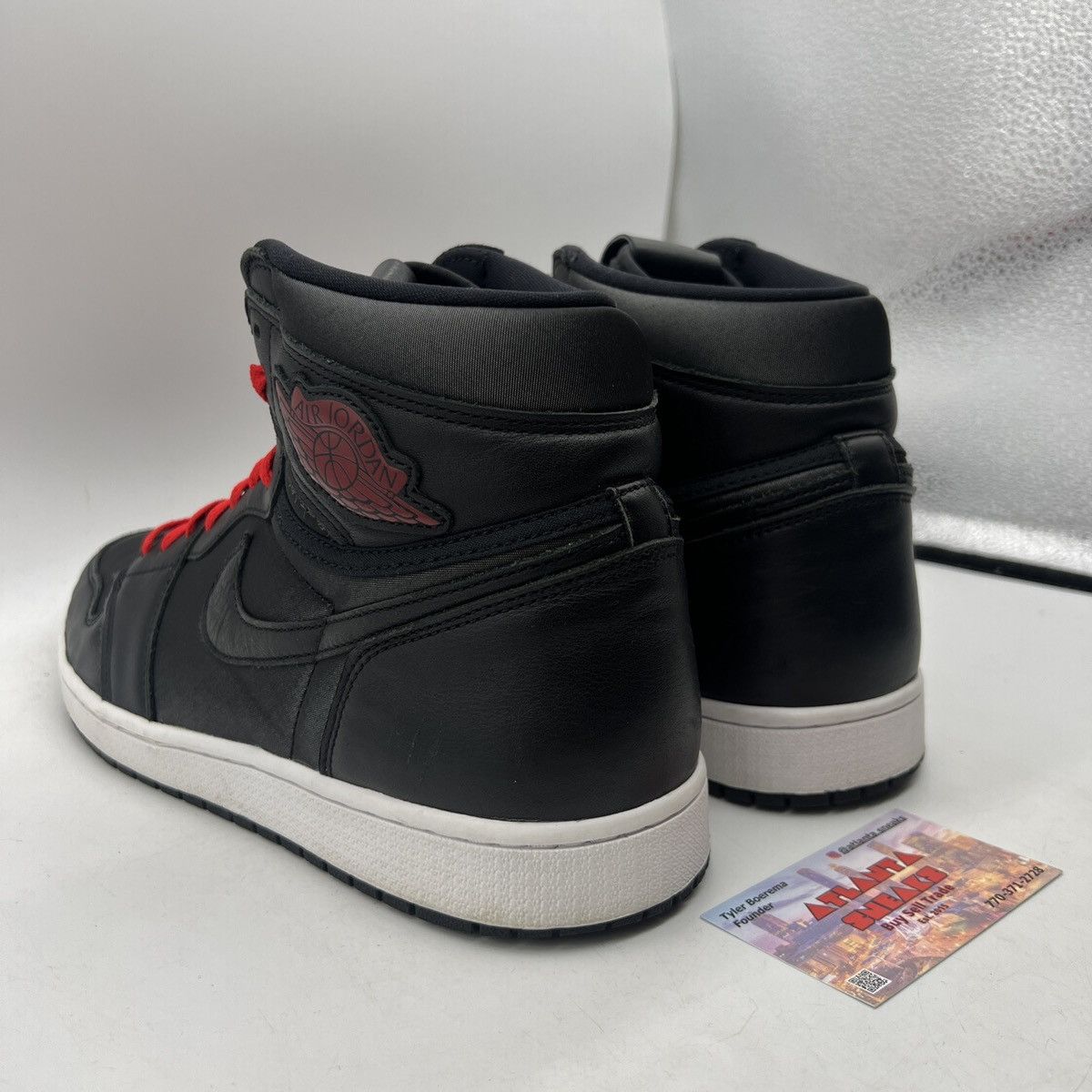 Nike Air Jordan 1 high black gym red Size US 14 / EU 47 - 4 Thumbnail