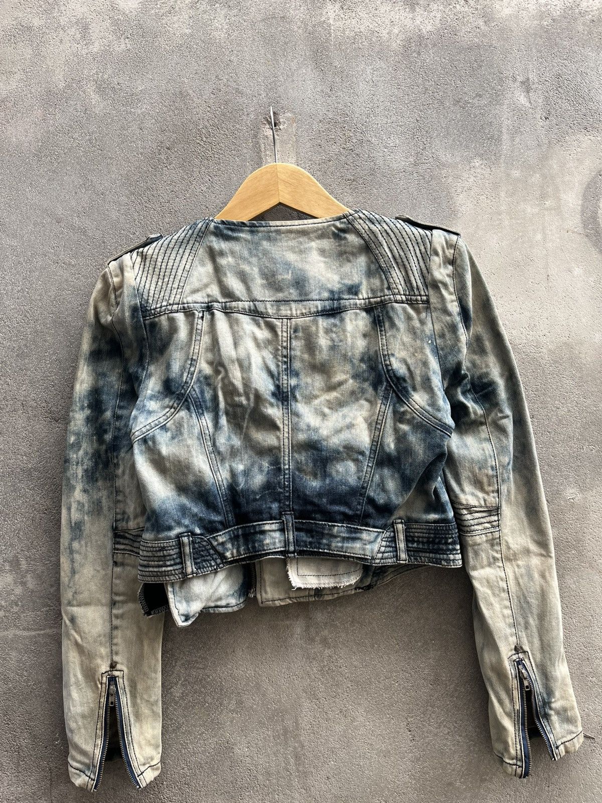 If Six Was Nine × Isamu Katayama Backlash × Le Grande Bleu (L.G.B.) Bleached Biker Denim Jacket – If Six Was Nine Vibe Size US S / EU 44-46 / 1 - 17 Thumbnail