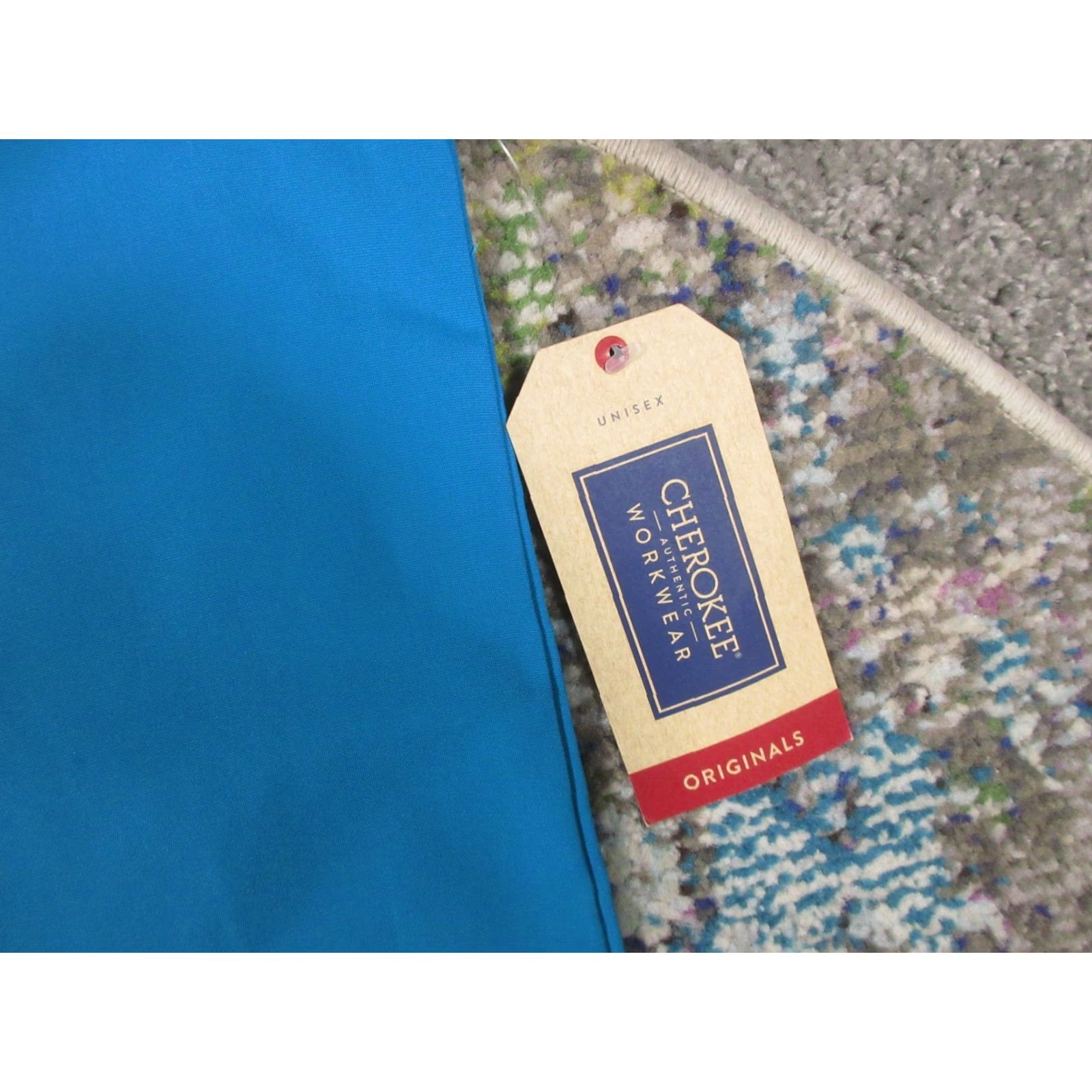 Cherokee VINTAGE Cherokee Workwear Scrub Pants Unisex NEW Adult L Teal Blue Solid Cotton Blend Mens Womens Size US 33 - 5 Thumbnail