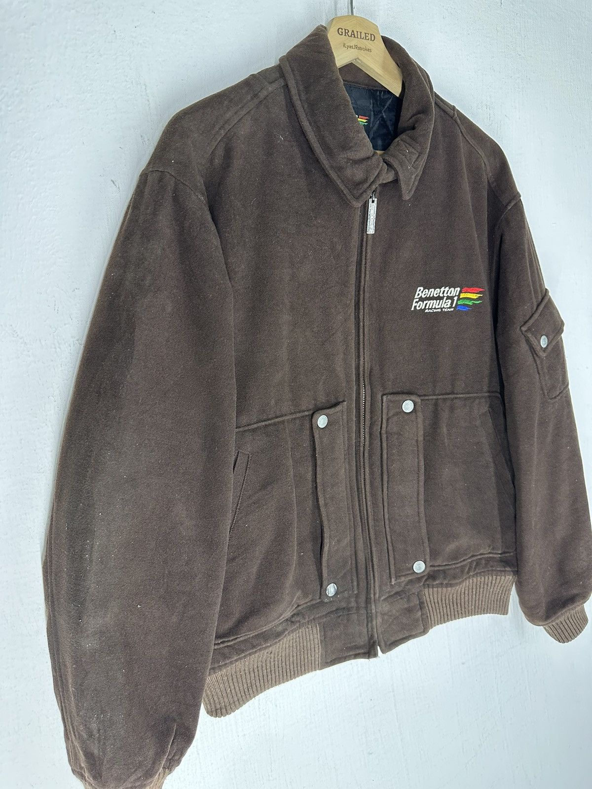 United Colors Of Benetton Vtg Benetton Formula 1 Racing Team Bomber Jacket Size US M / EU 48-50 / 2 - 3 Thumbnail