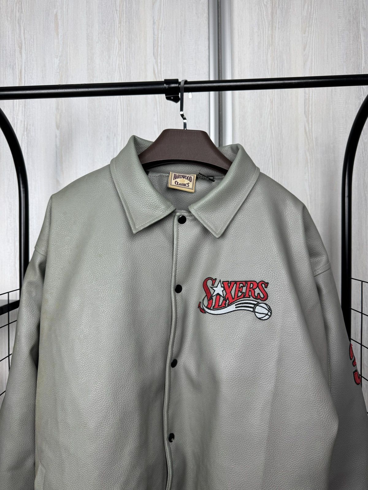 NBA Hardwood Classics vintage leatherette varsity bomber jacket Size US XXL / EU 58 / 5 - 4 Thumbnail