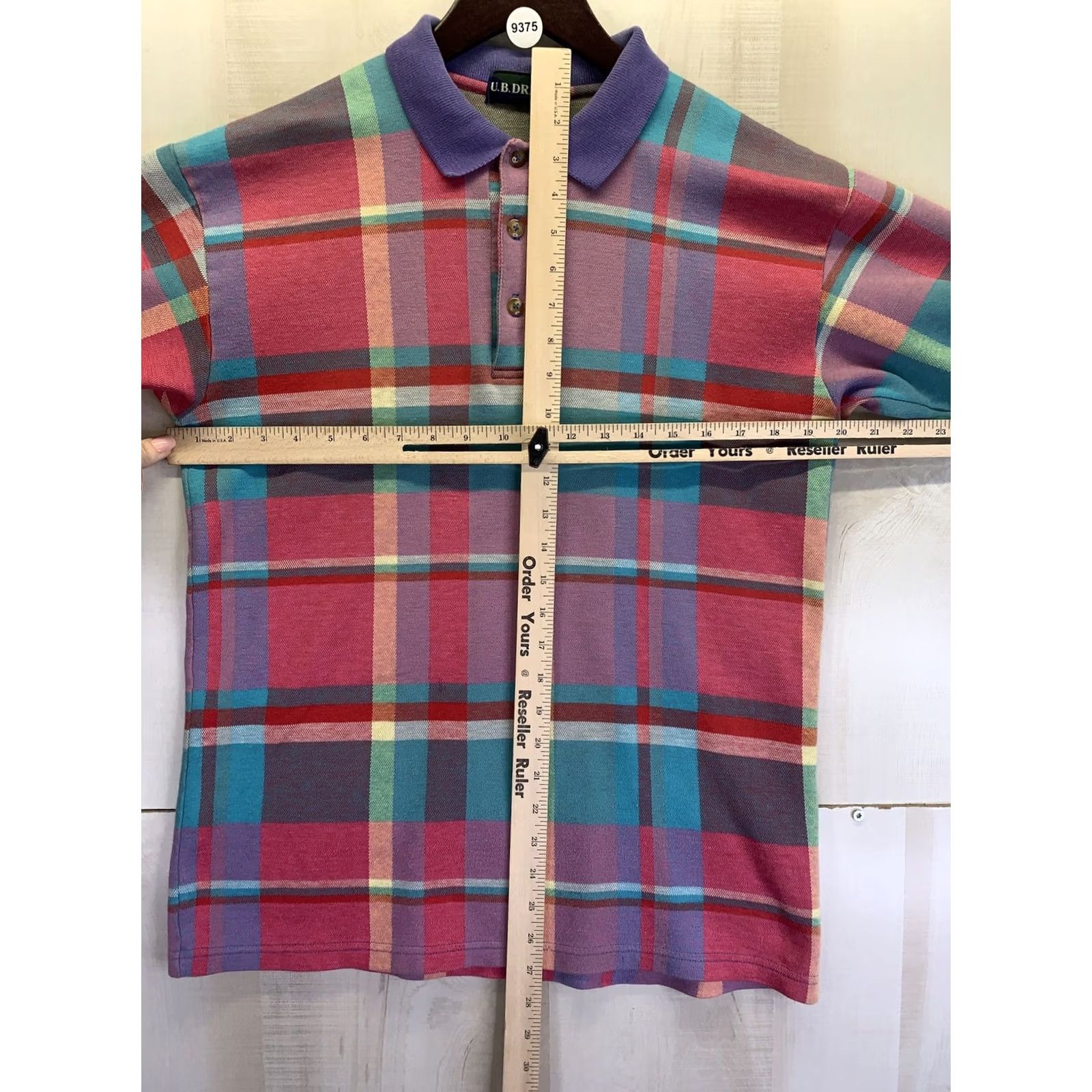 Vintage VINTAGE U.B.Drake Polo Shirt Plaid Mens M USA Made-9375 Size US M / EU 48-50 / 2 - 2 Thumbnail