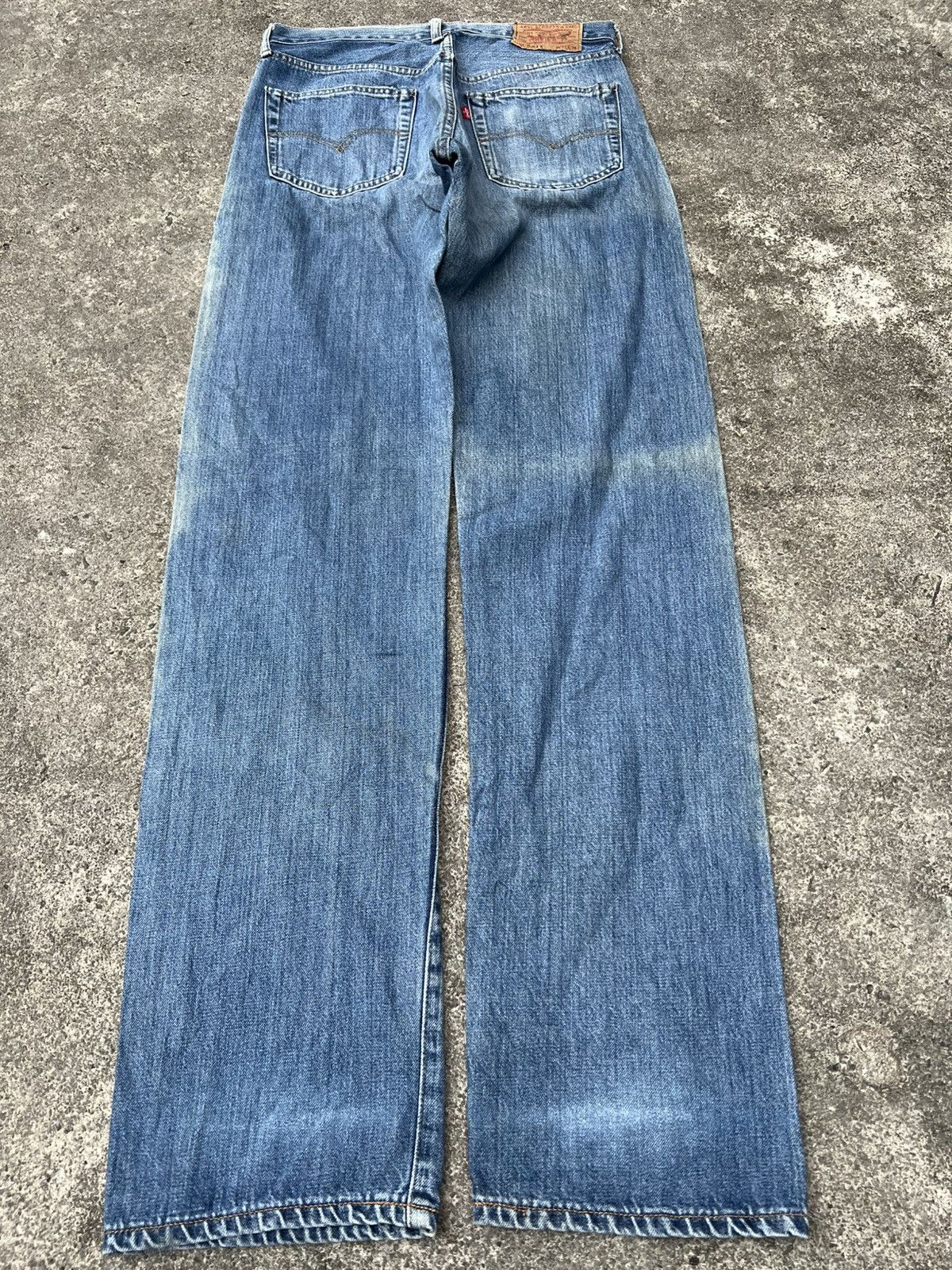 Levi's Vintage 90’s Levi’s 551Z Big E Selvedge Faded Jean Size US 30 / EU 46 - 2 Thumbnail