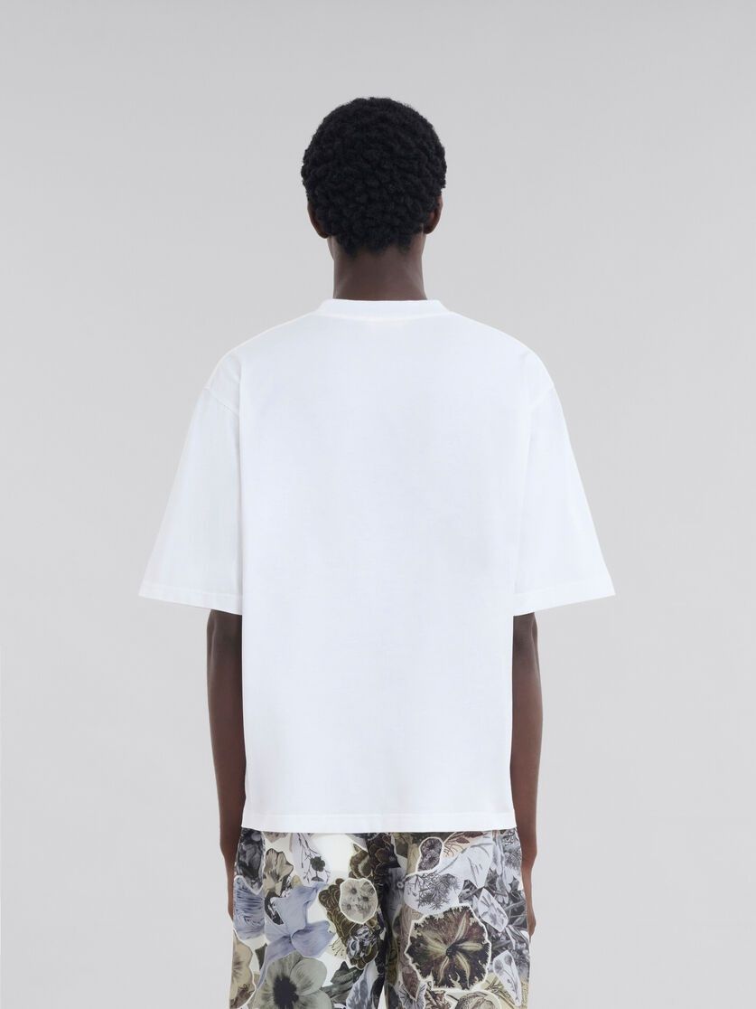 Marni oc11z0525 Floral Cotton T-Shirt in White Size US XL / EU 56 / 4 - 3 Thumbnail