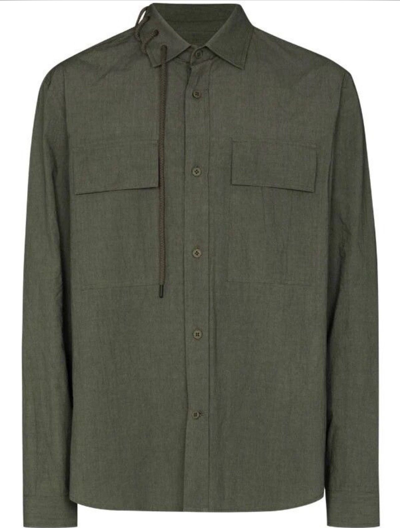 image of Craig Green Laced Shirt (Olive Green), Men's (Size Small)