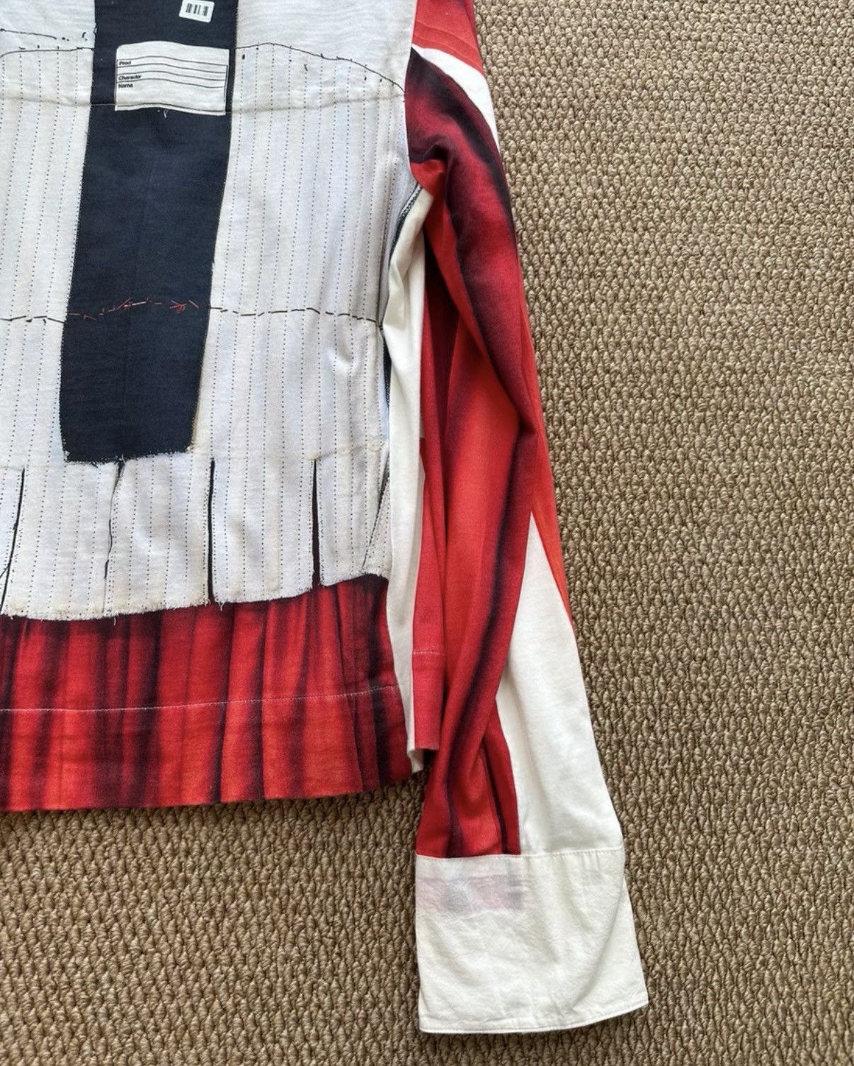 Stefan Cooke Stefan Cooke Red & Black Fake Two-Piece Print Jacket K23 Size US S / EU 44-46 / 1 - 7 Thumbnail