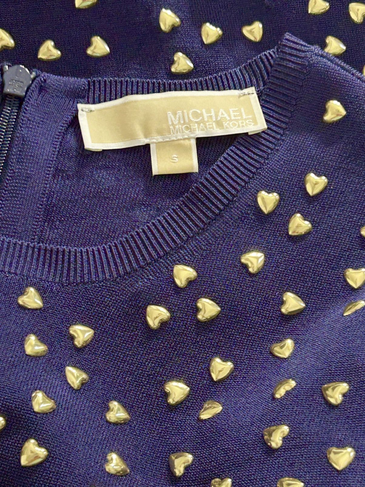 Michael Kors Michael Kors dress hearts navy blue studs frill 36 S Size S / US 4 / IT 40 - 2 Thumbnail