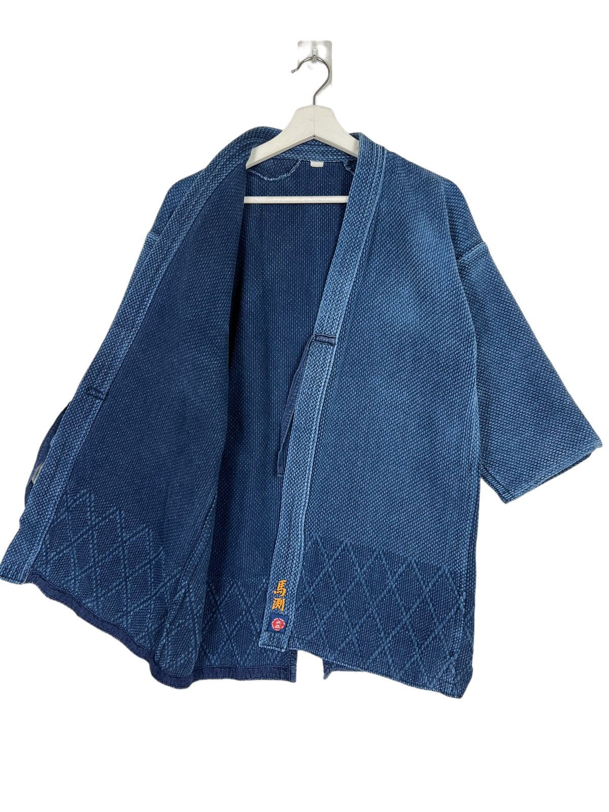 Indigo × Japanese Brand 🔥 1960s VINTAGE INDIGO KENDO KIMONO CARDIGAN Size US M / EU 48-50 / 2 - 9 Thumbnail
