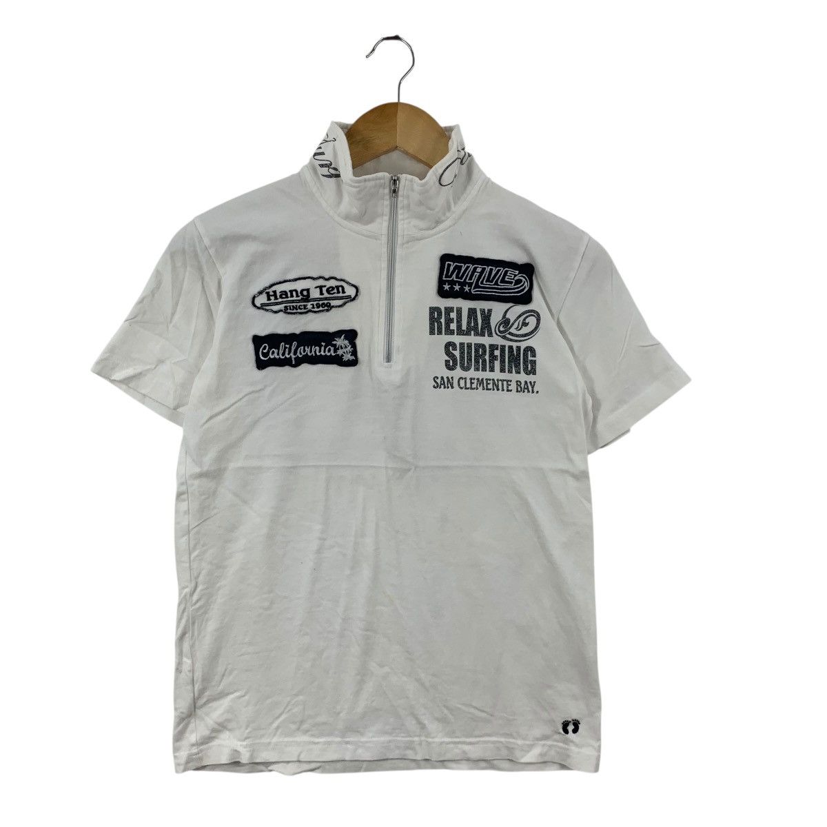 Hang Ten HANG TEN SURF Embossed Logo California Half Zipper Tee Shirt Size US S / EU 44-46 / 1 - 5 Thumbnail