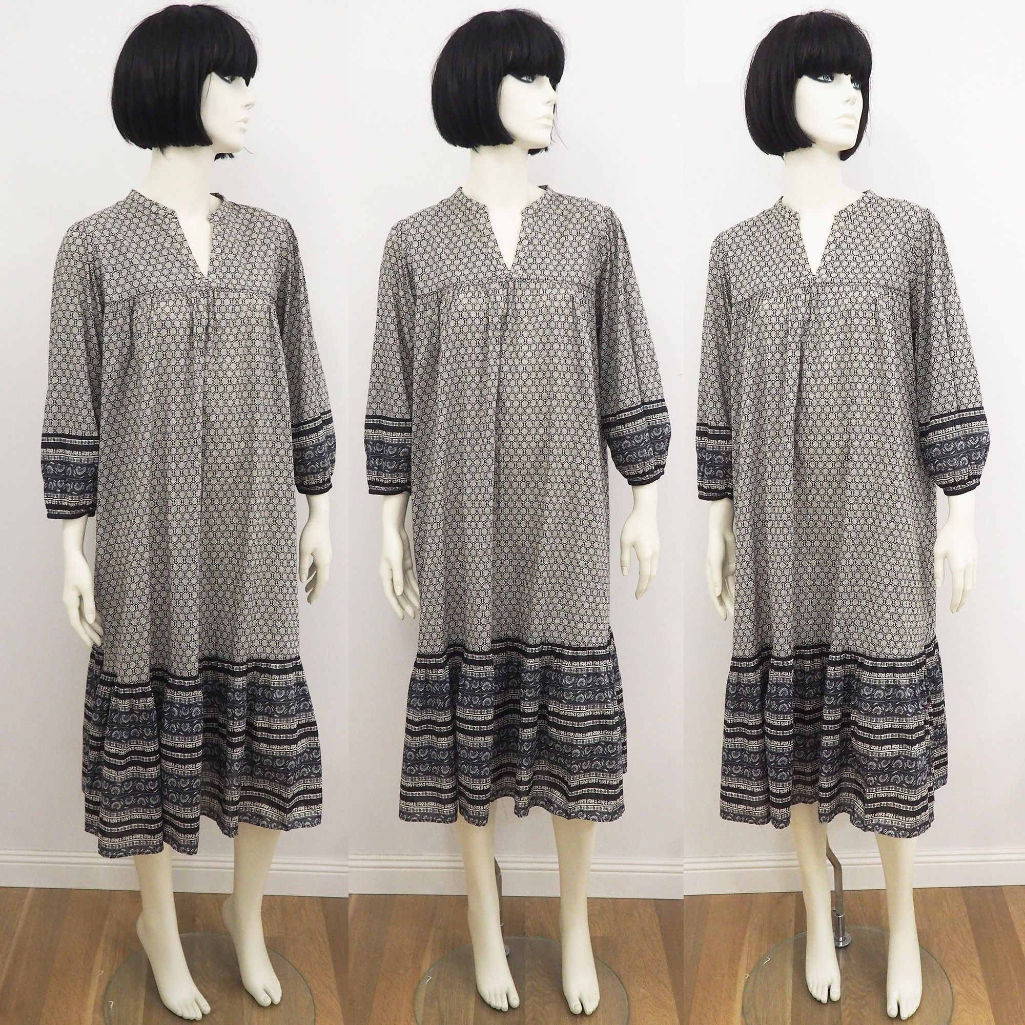 Anna Sui Anna Sui cotton boho midi dress abstract print L Size L / US 10 / IT 46 - 3 Thumbnail