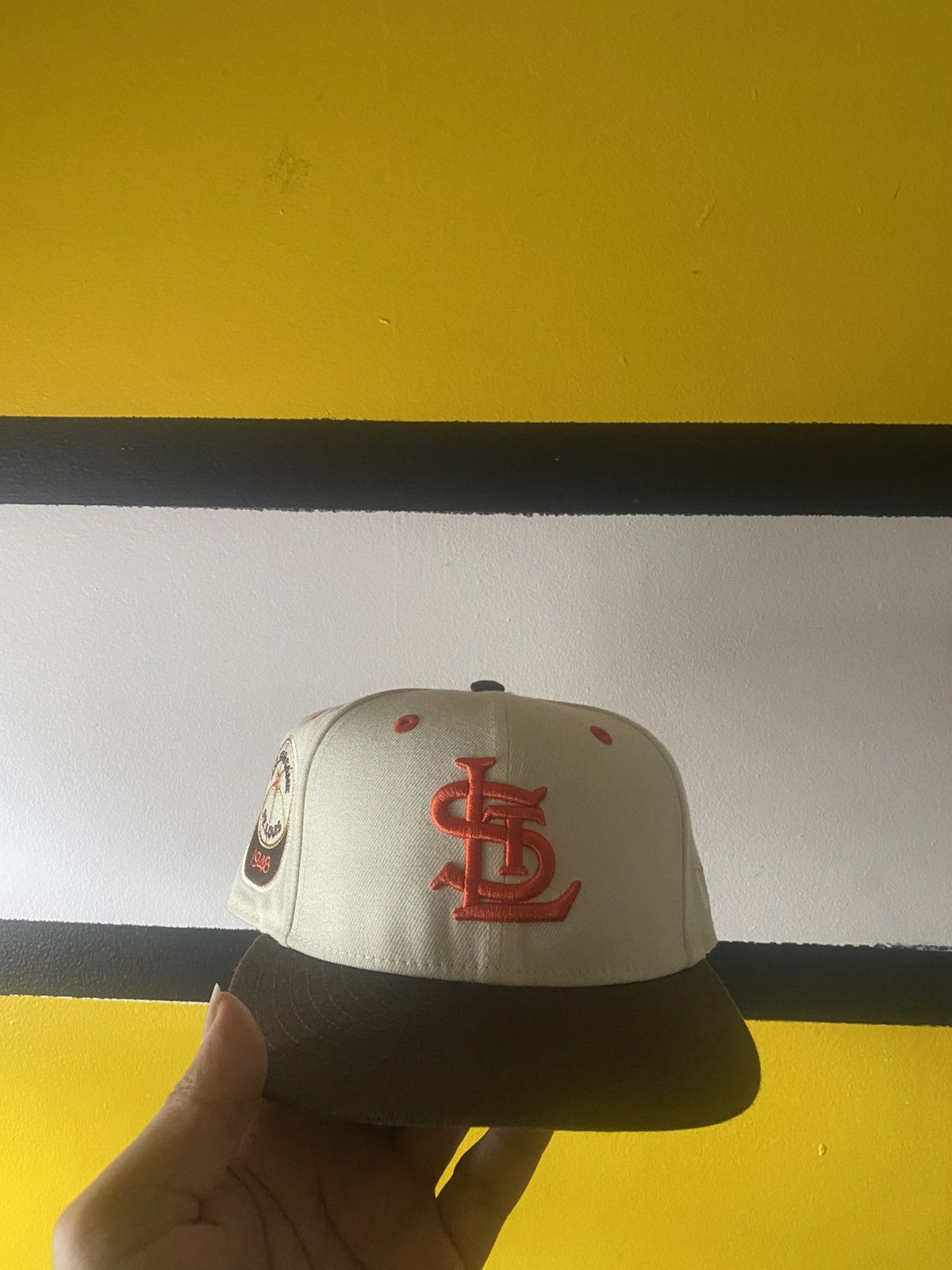 New Era St Louis Cardinals Fitted Off White/Brown Size ONE SIZE - 1 Thumbnail