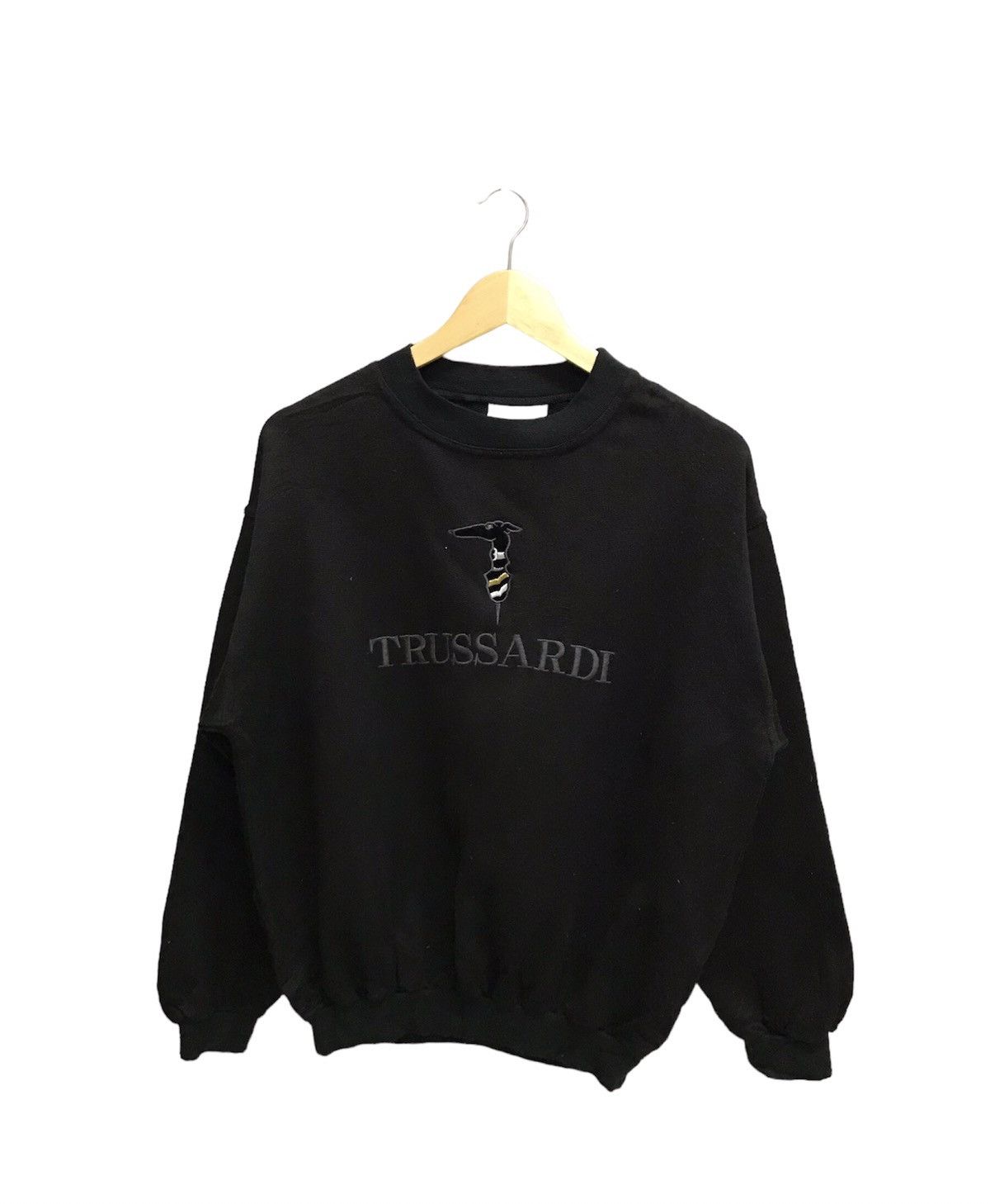 Trussardi × Vintage VINTAGE 90s TRUSARRDI EMBROIDERY LOGO SWEATSHIRT Size US M / EU 48-50 / 2 - 1 Thumbnail