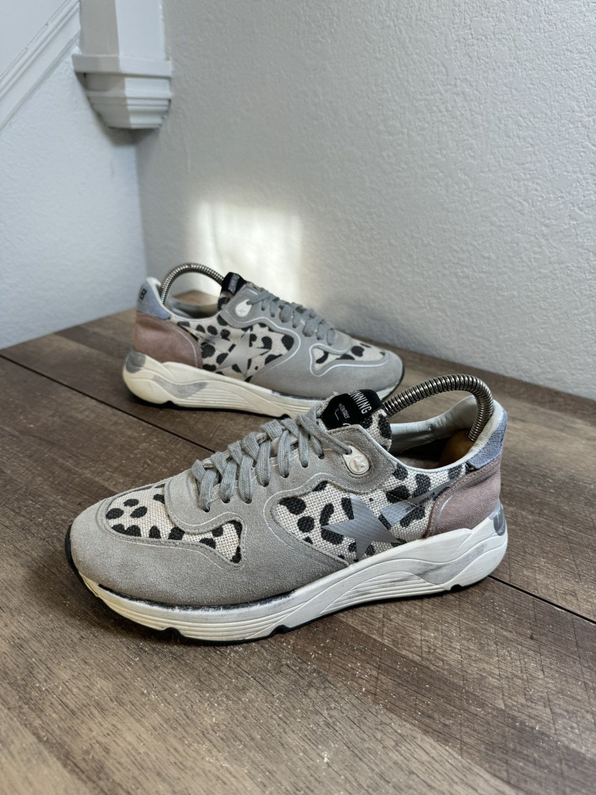 Golden Goose Golden Goose Women's Running Sole Beige Leopard Calf Size 41 Size US 11 / IT 41 - 2 Thumbnail