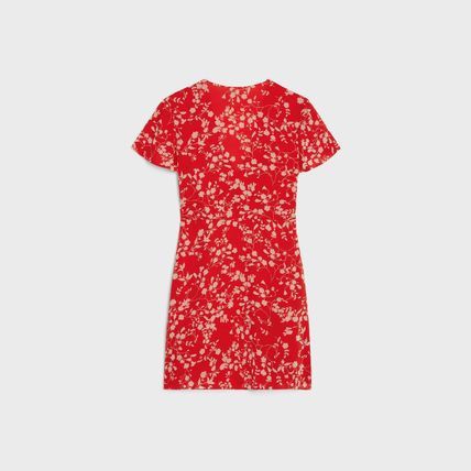 Celine o1w1db10125 2R03L542V Silk Georgette Mini Dress Size XS / US 0-2 / IT 36-38 - 2 Thumbnail