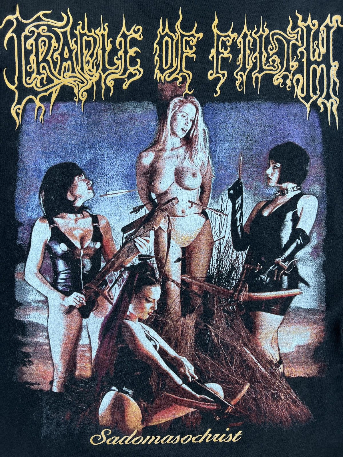 Vintage 1990s Cradle Of Filth Sadomasochist Band Long Sleeve Size US L / EU 52-54 / 3 - 3 Thumbnail