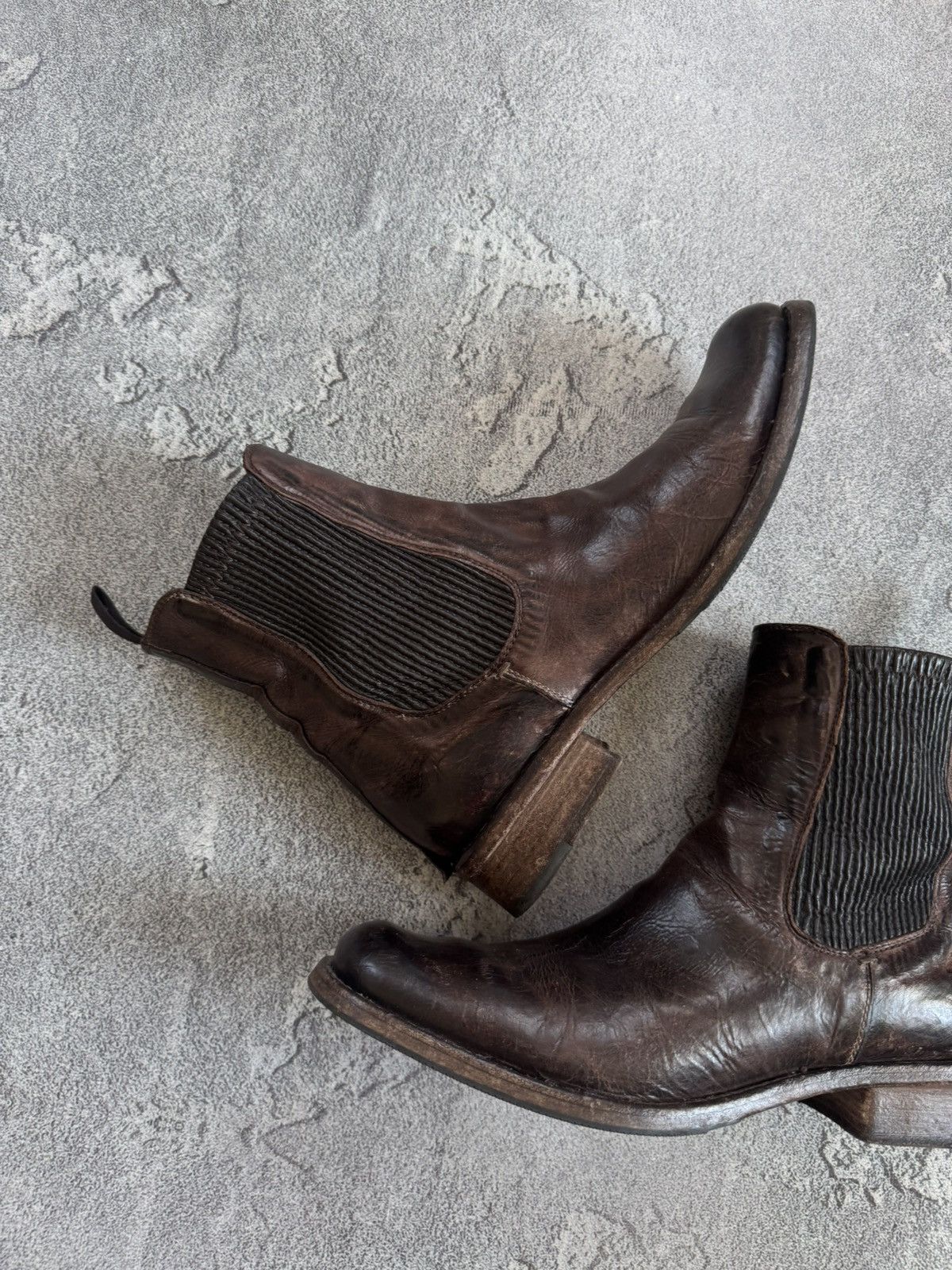 Shoto Shoto 41size brown leather Chelsea boost distressed style Size US 8 / EU 41 - 2 Thumbnail