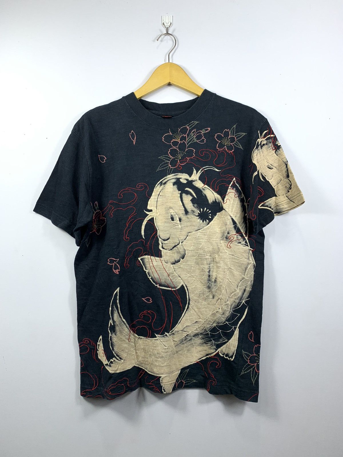 image of Hysteric Glamour x If Six Was Nine Japanese Traditional Koi Fish Full Print Embroidery in Black (Si