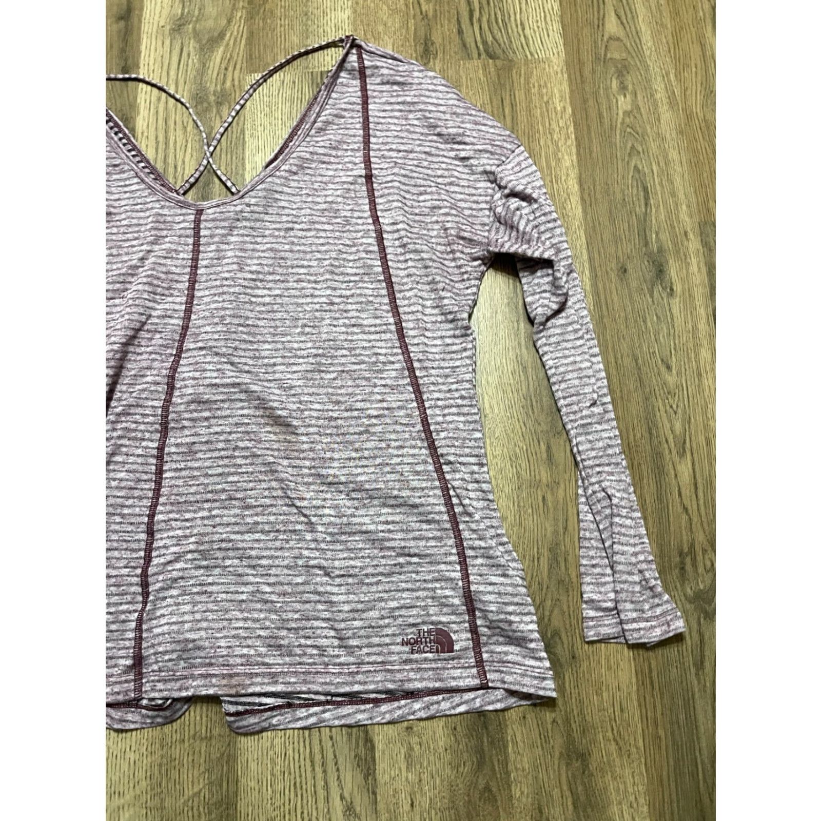The North Face The North Face Shirt Women L Purple Striped Long Sleeve Size L / US 10 / IT 46 - 4 Thumbnail