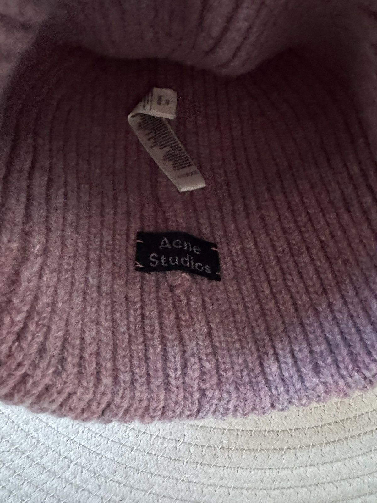 Acne Studios Acne Studios wool knit beanie hat in purple Size ONE SIZE - 6 Thumbnail