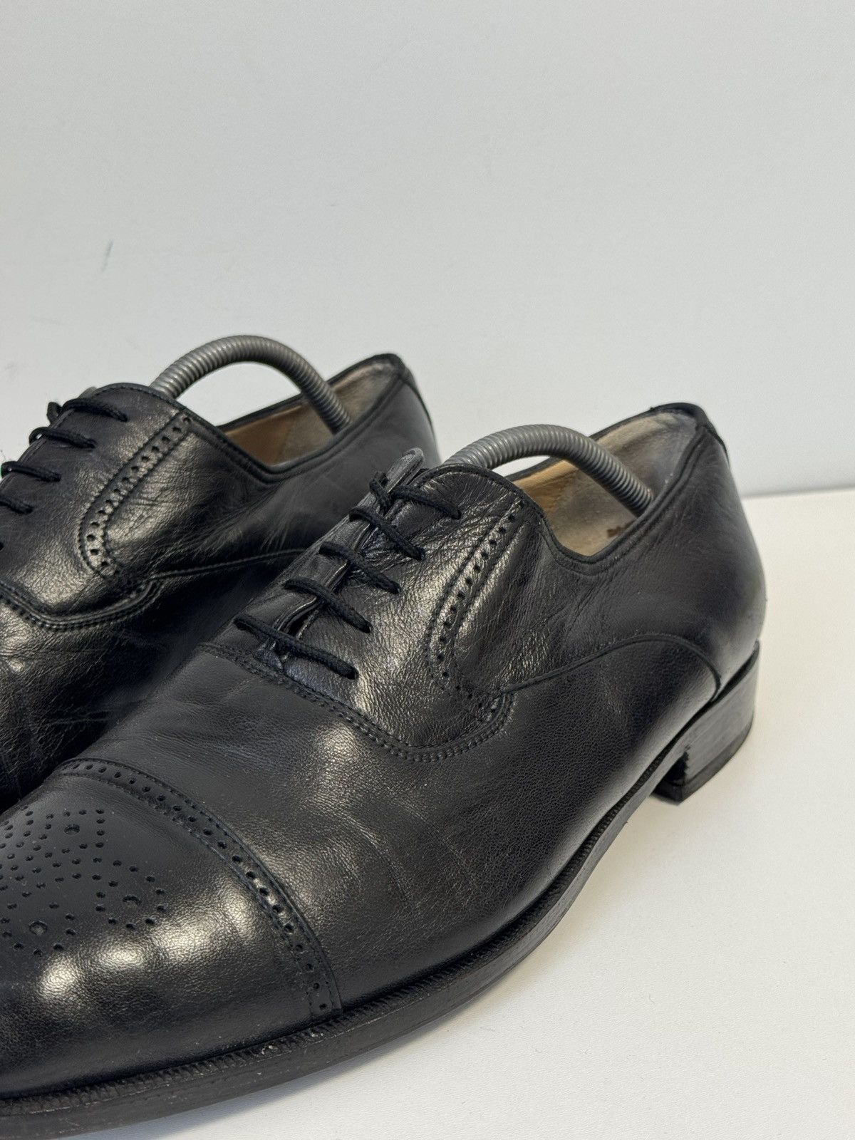 Bally Bally Orlando Men’s Black Leather Brogue Shoes Luxury Shoes Size US 11.5 / EU 44-45 - 6 Thumbnail