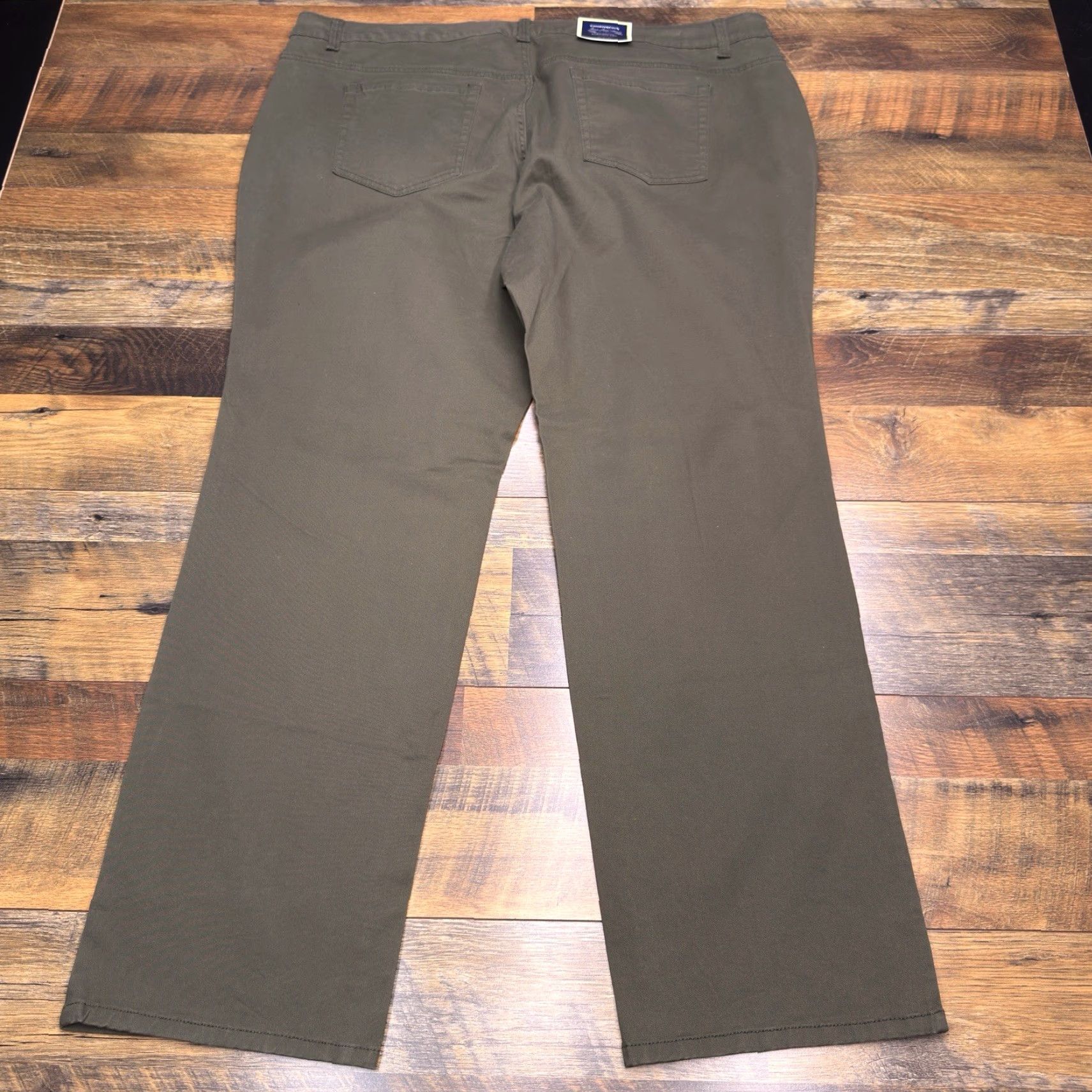 Charter Club VINTAGE: No Charter Club Lexington Straight Jeans Womens 24W Green High Rise Stretch New Size 42" / US 20 - 3 Thumbnail