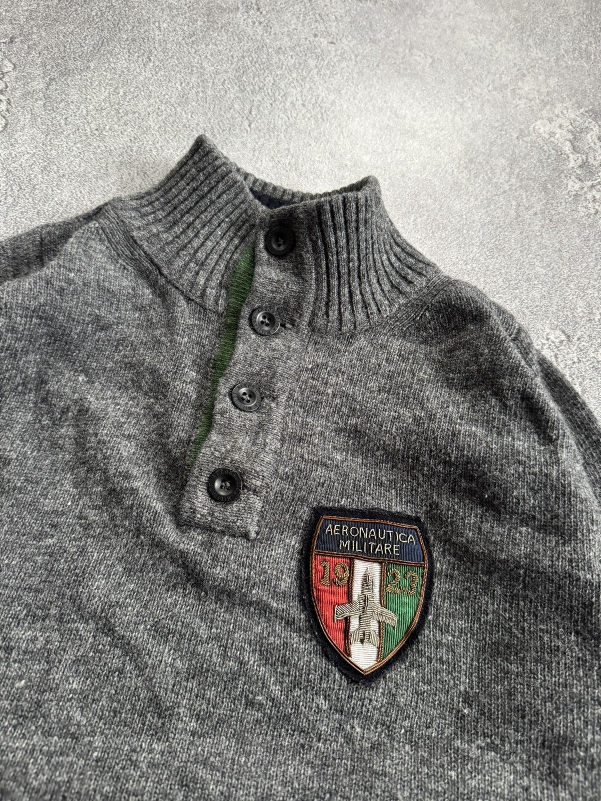 Aeronautica Militare Aeronautica Militare XL button up turtleneck sweater jumper Size US XL / EU 56 / 4 - 7 Thumbnail