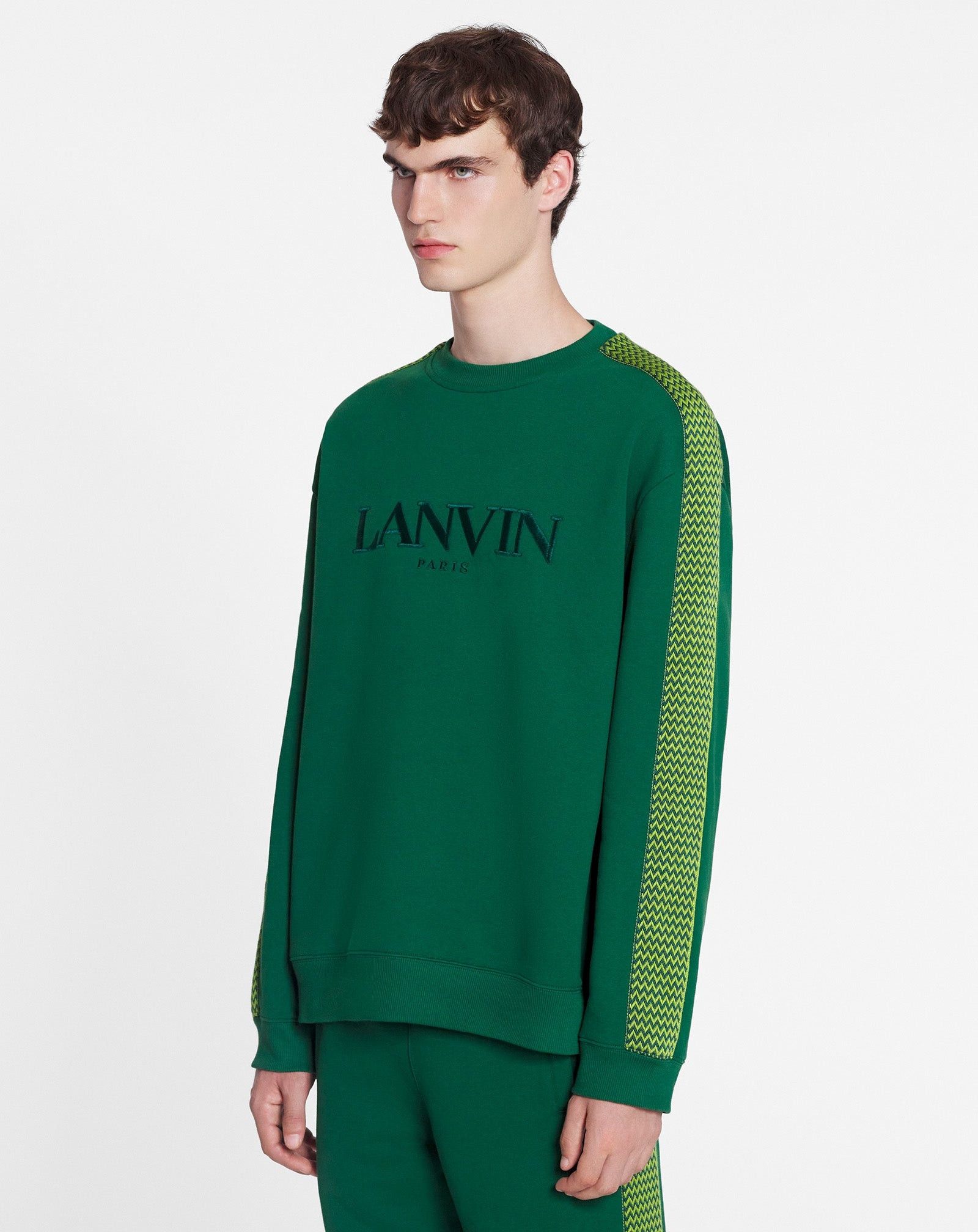 Lanvin o1mle0825 Curb Side Lanvin Loose-Fitting Sweatshirt in Green Size US XS / EU 42 / 0 - 3 Thumbnail