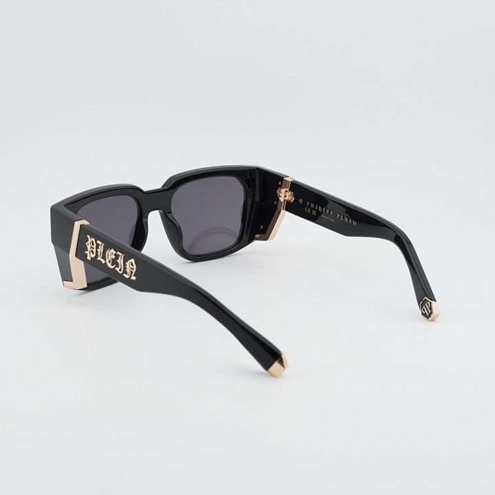 Philipp Plein Philipp Plein SPP130M 0700 Sunglasses Black Square Frame Size ONE SIZE - 4 Thumbnail