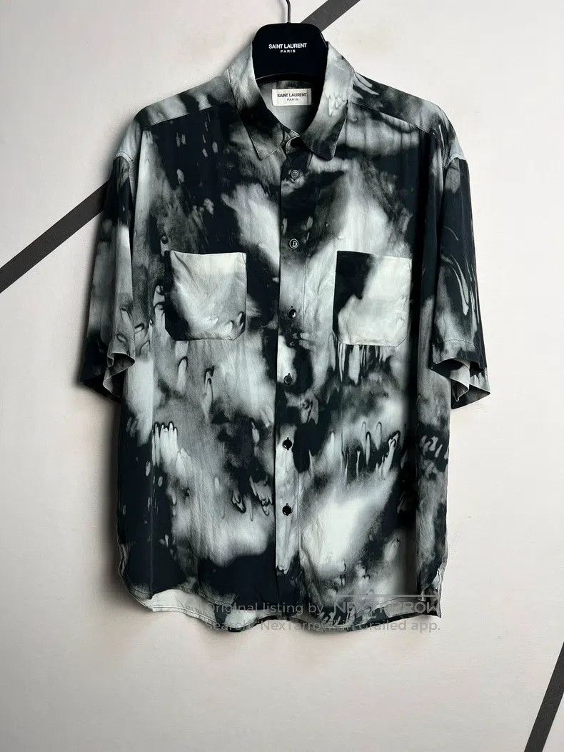 Saint Laurent Paris Saint Laurent Paris size 43 Black and White Splash Ink Was Size US L / EU 52-54 / 3 - 1 Thumbnail