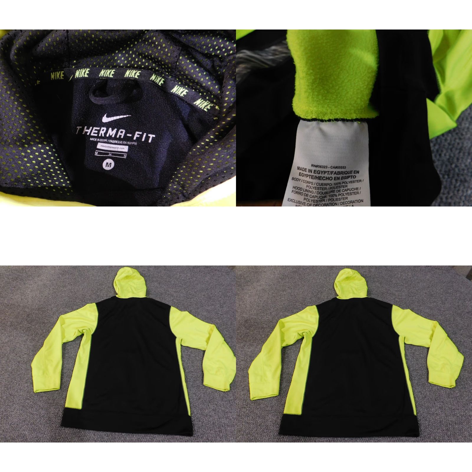 Nike Nike Therma-Fit Hoodie Mens M Black Yellow Pullover Sweatshirt Athletic Sweatshirt Gear Size US M / EU 48-50 / 2 - 8 Thumbnail
