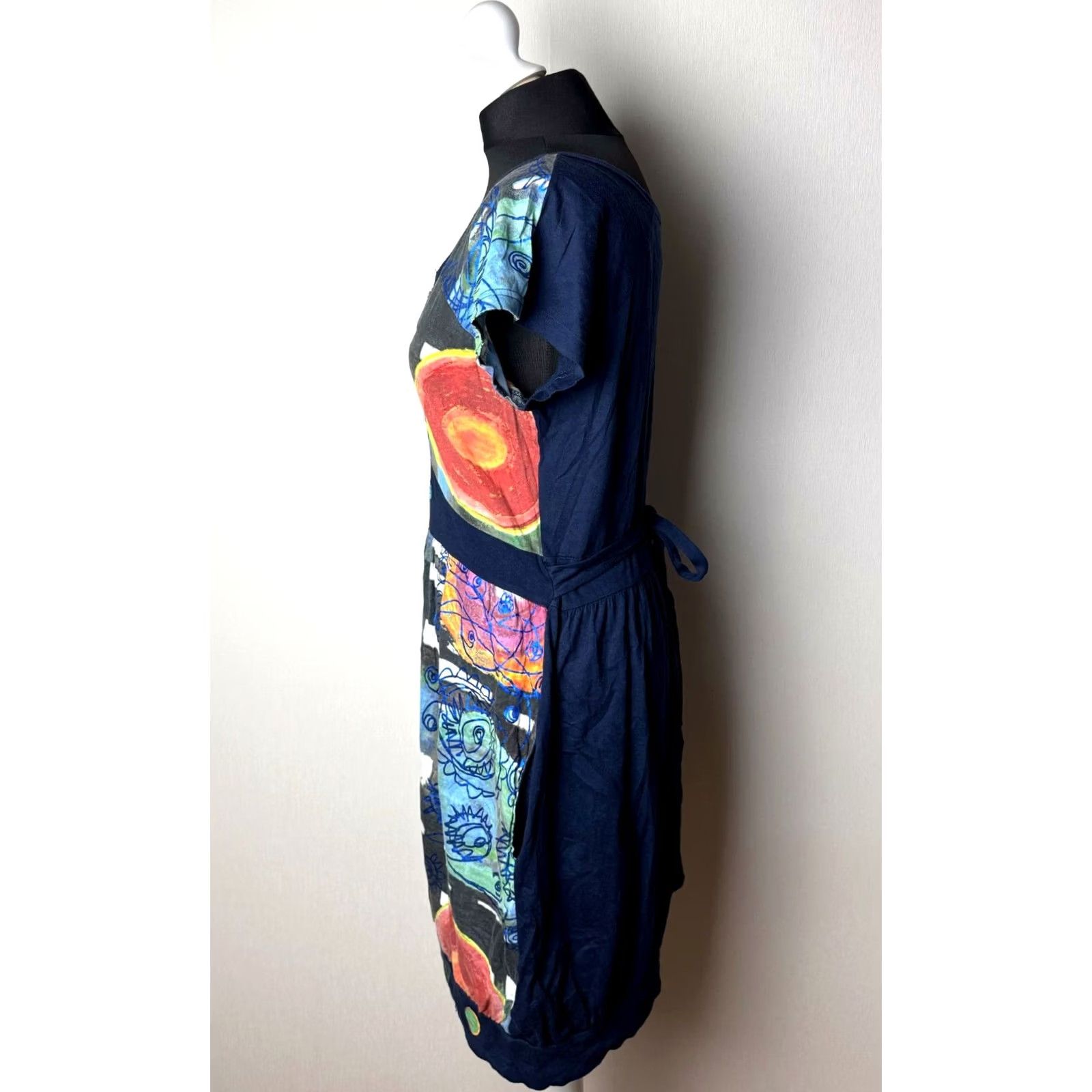 Desigual Desigual multicoloured A-Line Dress Womens Size XL Size XL / US 12-14 / IT 48-50 - 3 Thumbnail
